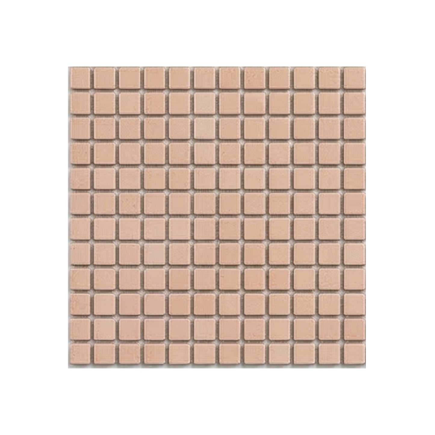 Light beige 1x1 opaque meshed clay tiles by Clay Imports in a uniform grid.