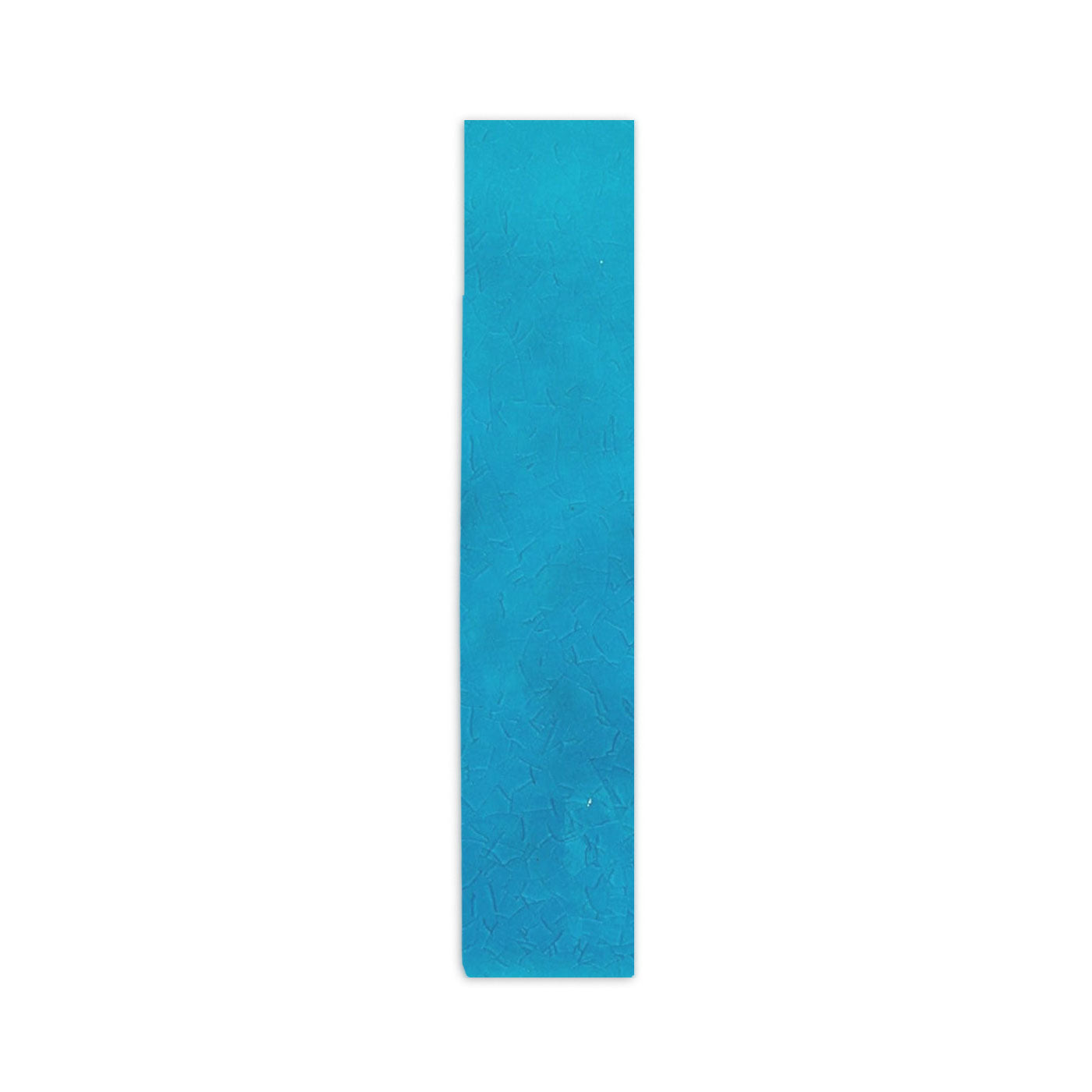 Turquoise crackle matchstick clay tile by Clay Imports with a distinctive textured surface.