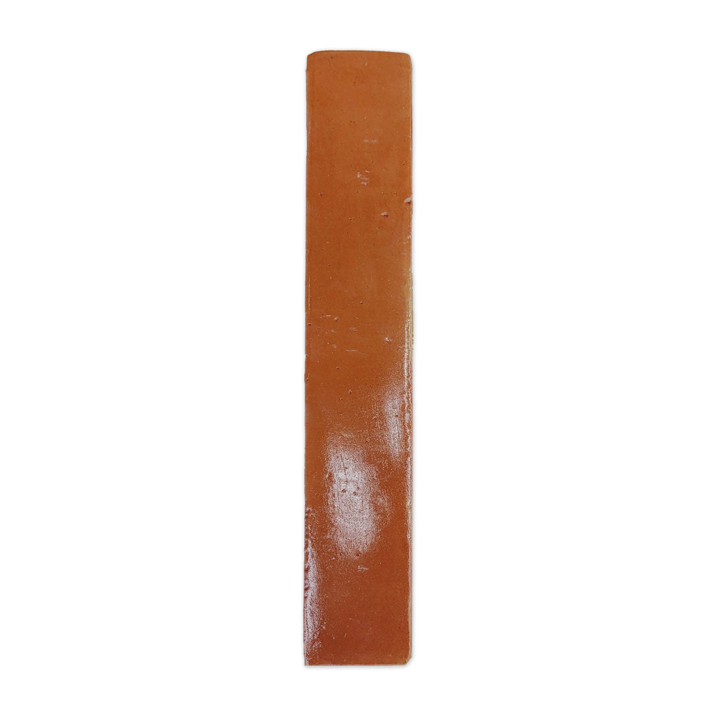 Smooth gloss reddish-brown terracotta tile by Clay Imports, rectangular and vertically oriented.