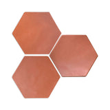 D'Hanis Red Terracotta Hexagon Satin 12"