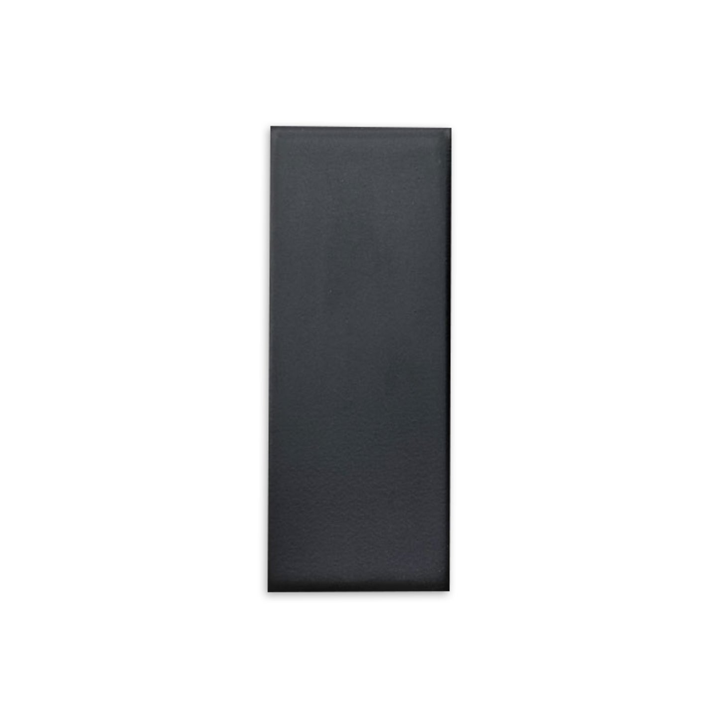Dark grey matte rectangular sample tile by Clay Imports, featuring a subtle surface texture.