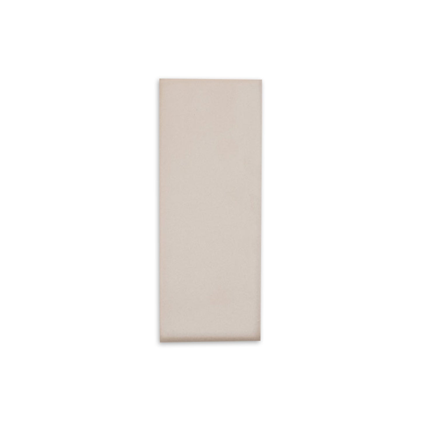 Rectangular Palo Santo Matte 2x5 tile sample by Clay Imports with a light, uniform, matte finish.