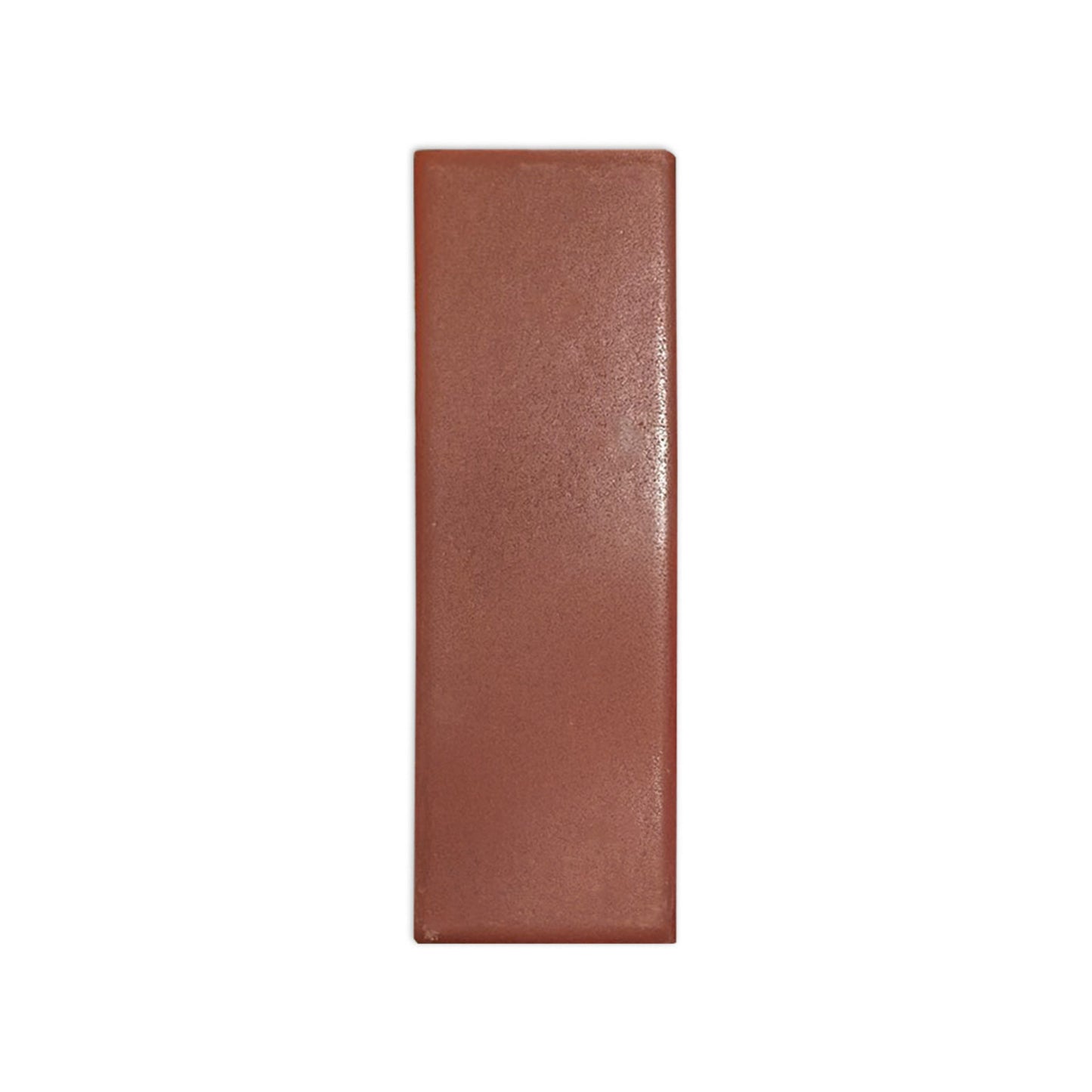 Cacao 2x6 sample tile by Clay Imports with a subtle matte texture and slight sheen, vertically oriented.