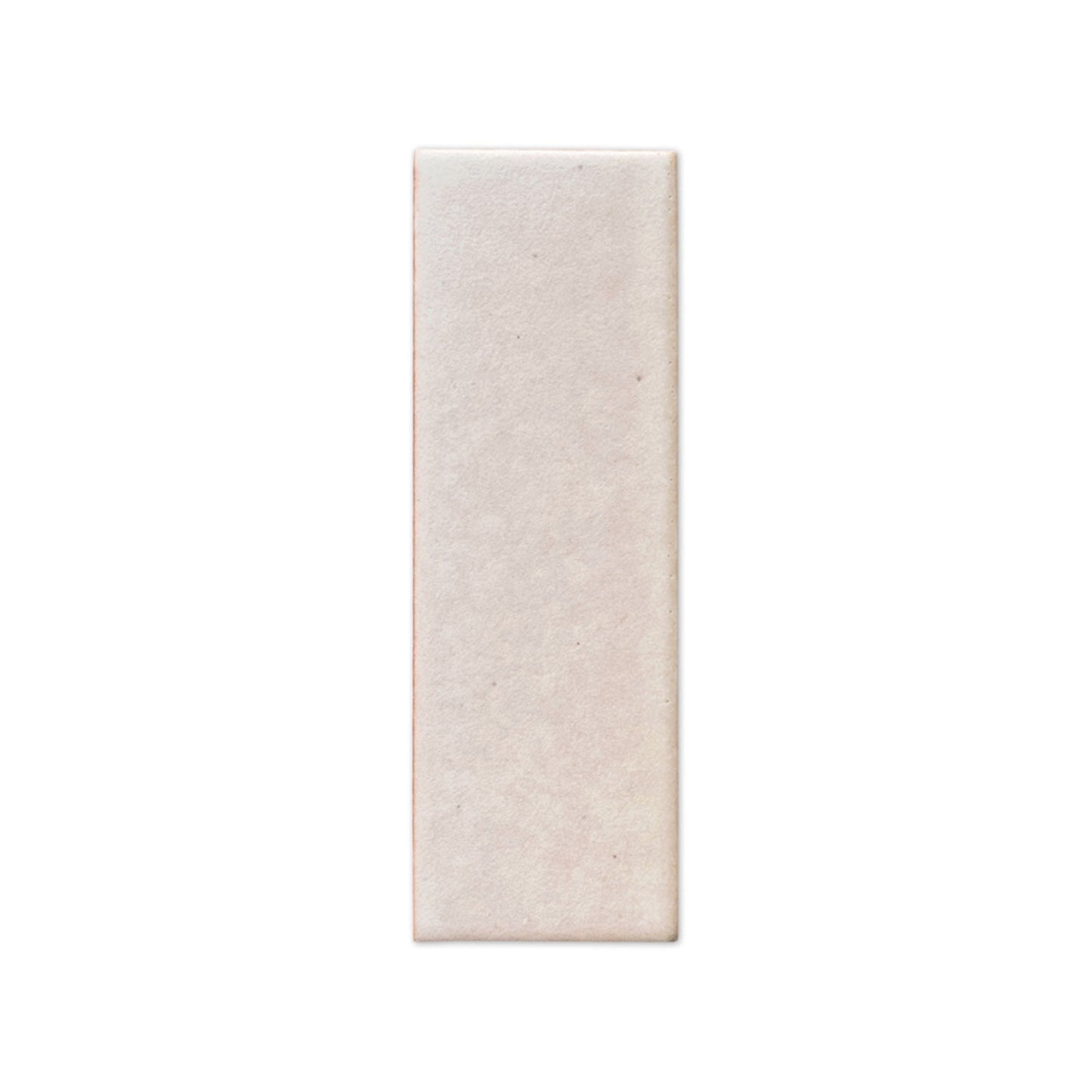 Pearl Snap 2x6 sample by Clay Imports, an off-white rectangular tile with a textured surface.