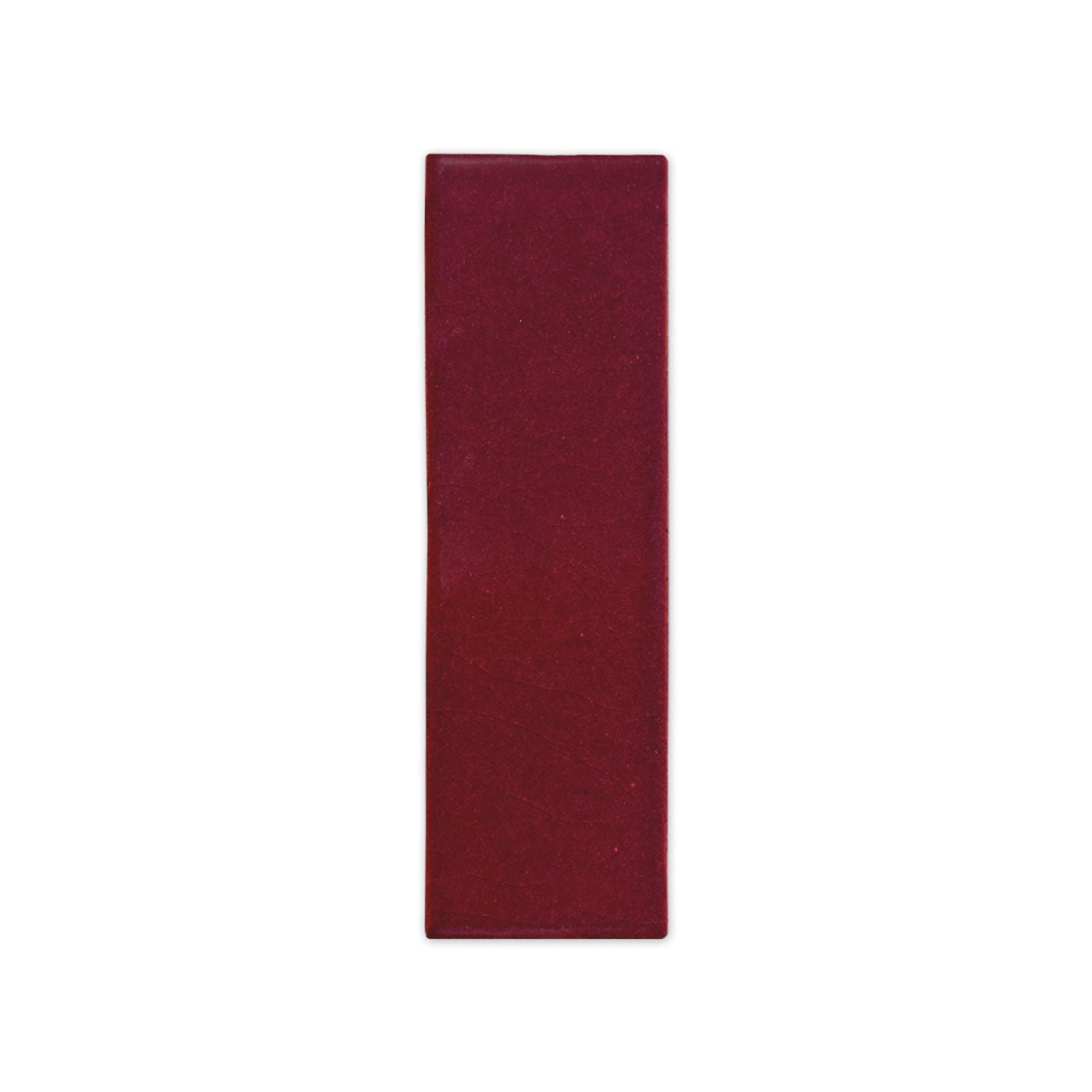 Plum rectangular clay tile by Clay Imports with a smooth, matte finish and subtle surface variations.