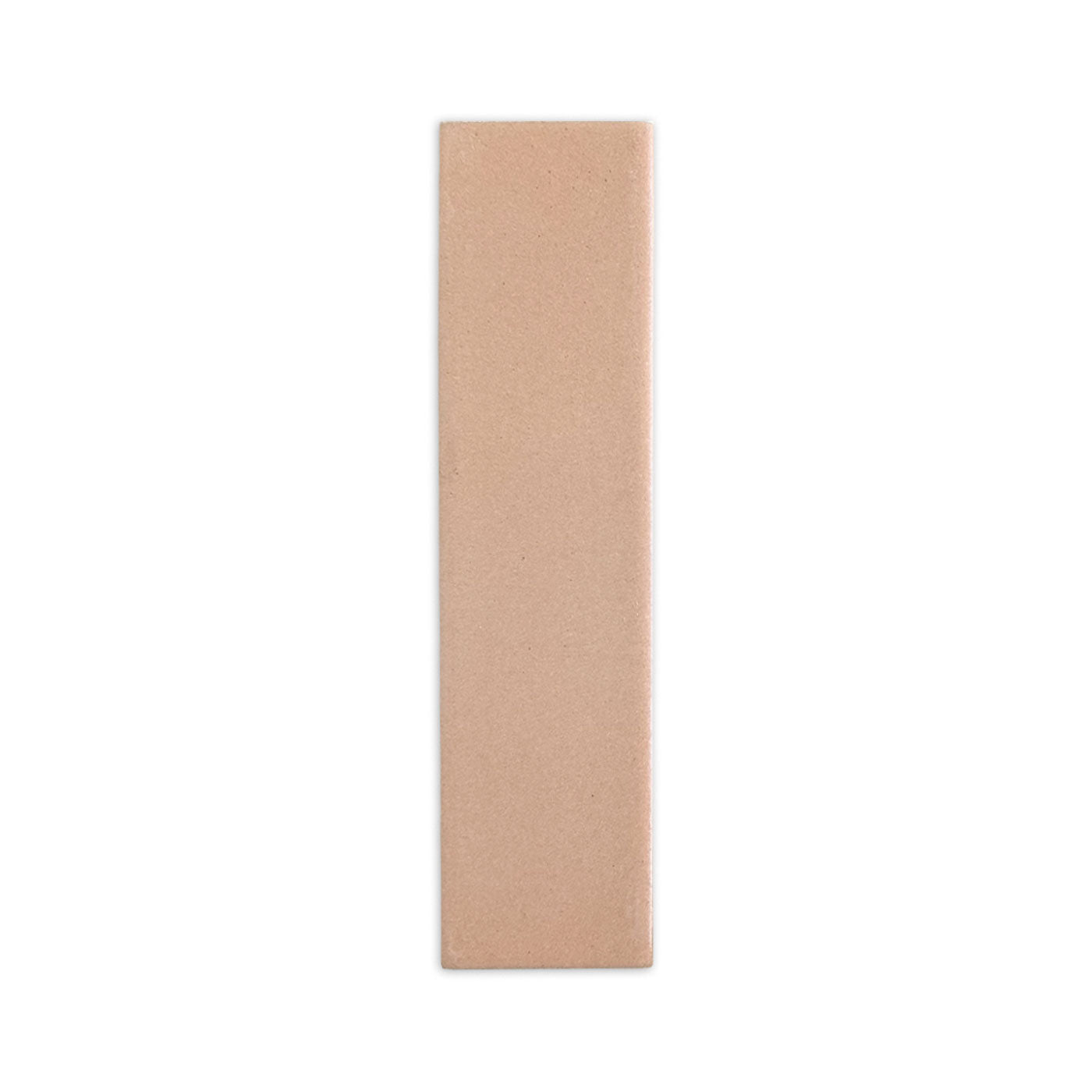 Light brown opaque 2x8 tile sample by Clay Imports, with a subtle matte finish.