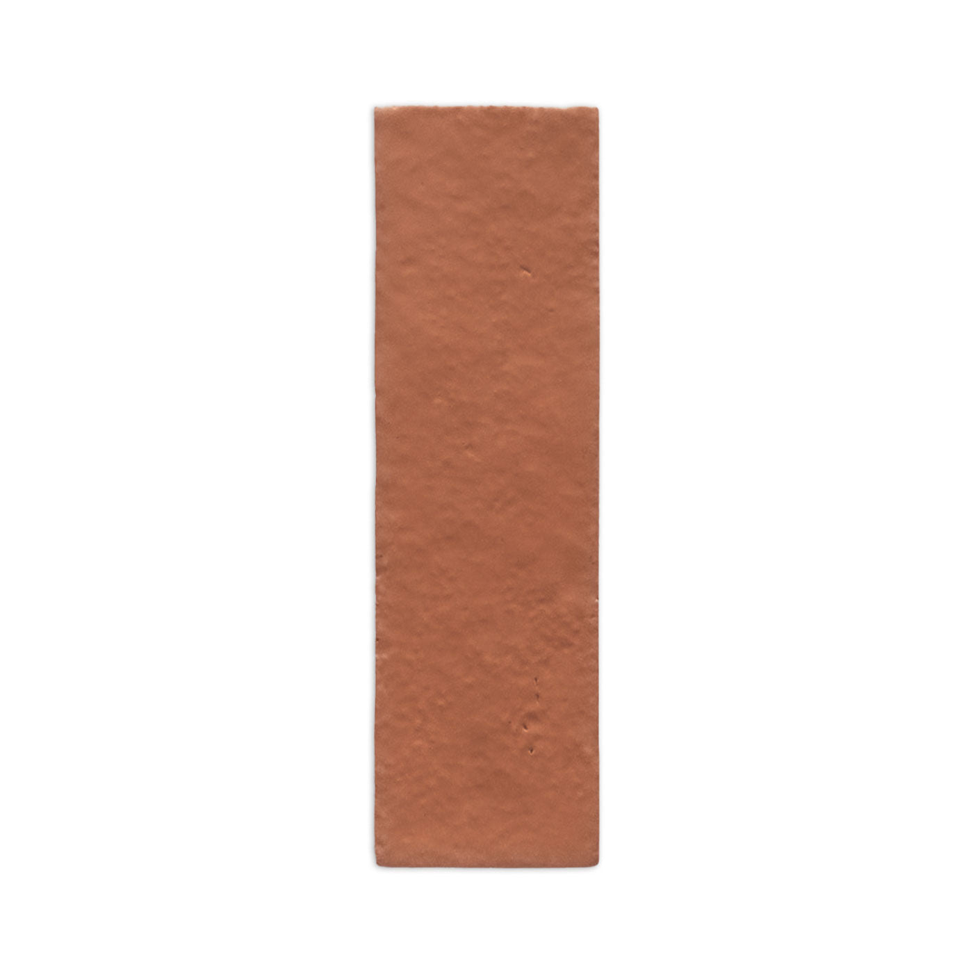 Mamey glazed thin brick sample by Clay Imports with a textured, matte finish, displayed vertically.