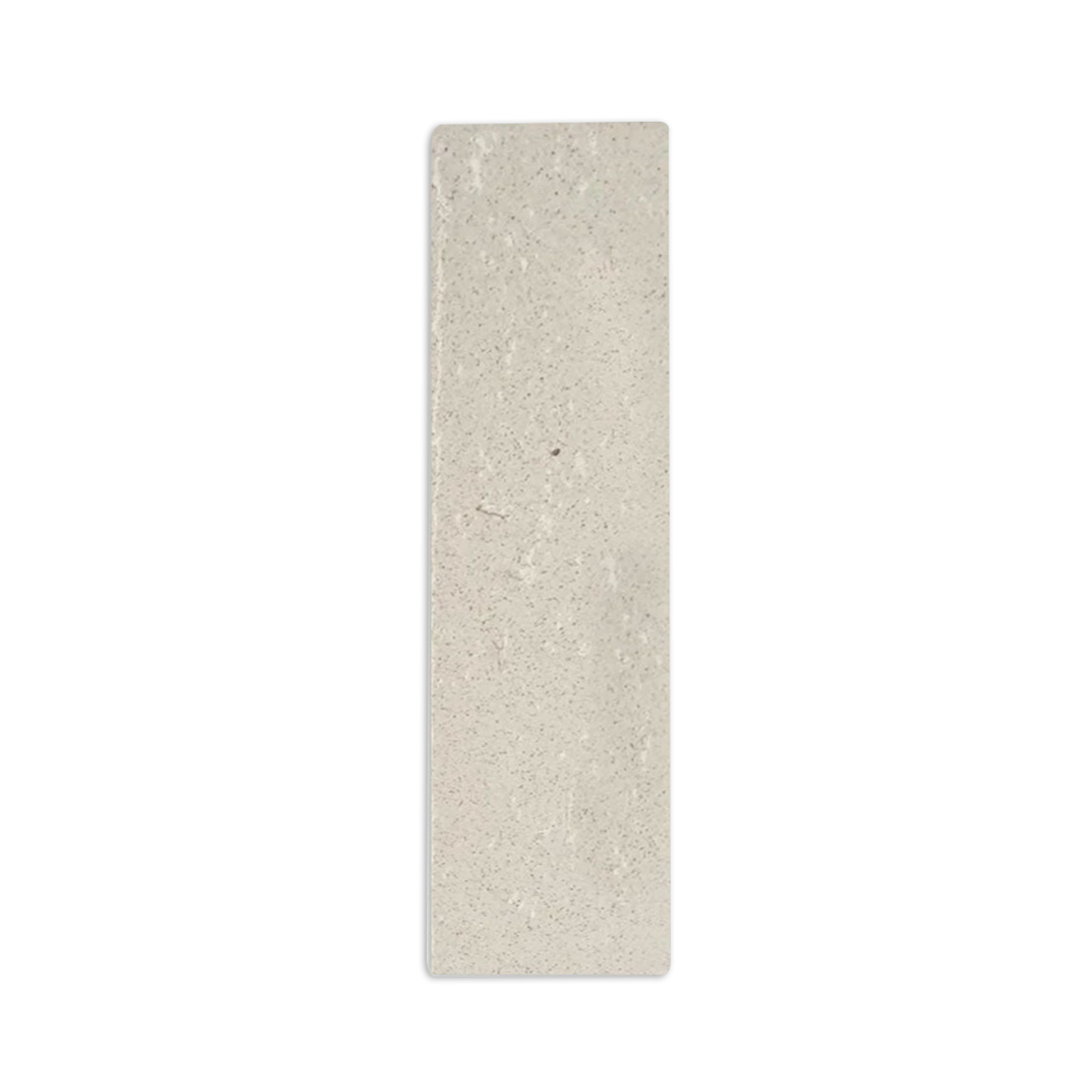 Light beige glazed thin brick sample by Clay Imports with a speckled grain texture and soft edges.
