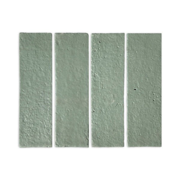 Glazed Thin Brick Rucksack Green 2.5"x8"