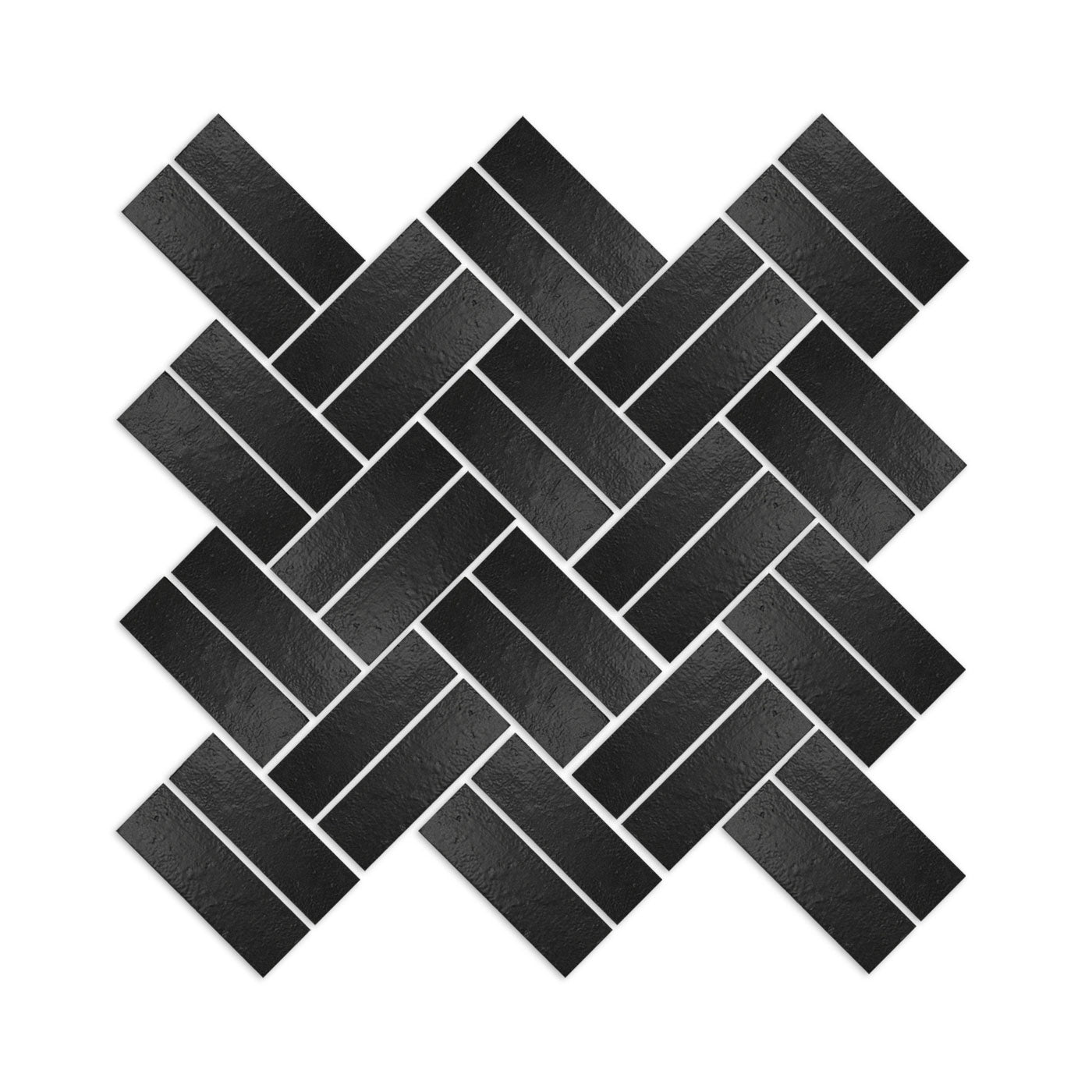 Glazed Thin Brick Black Suede 2.5x8