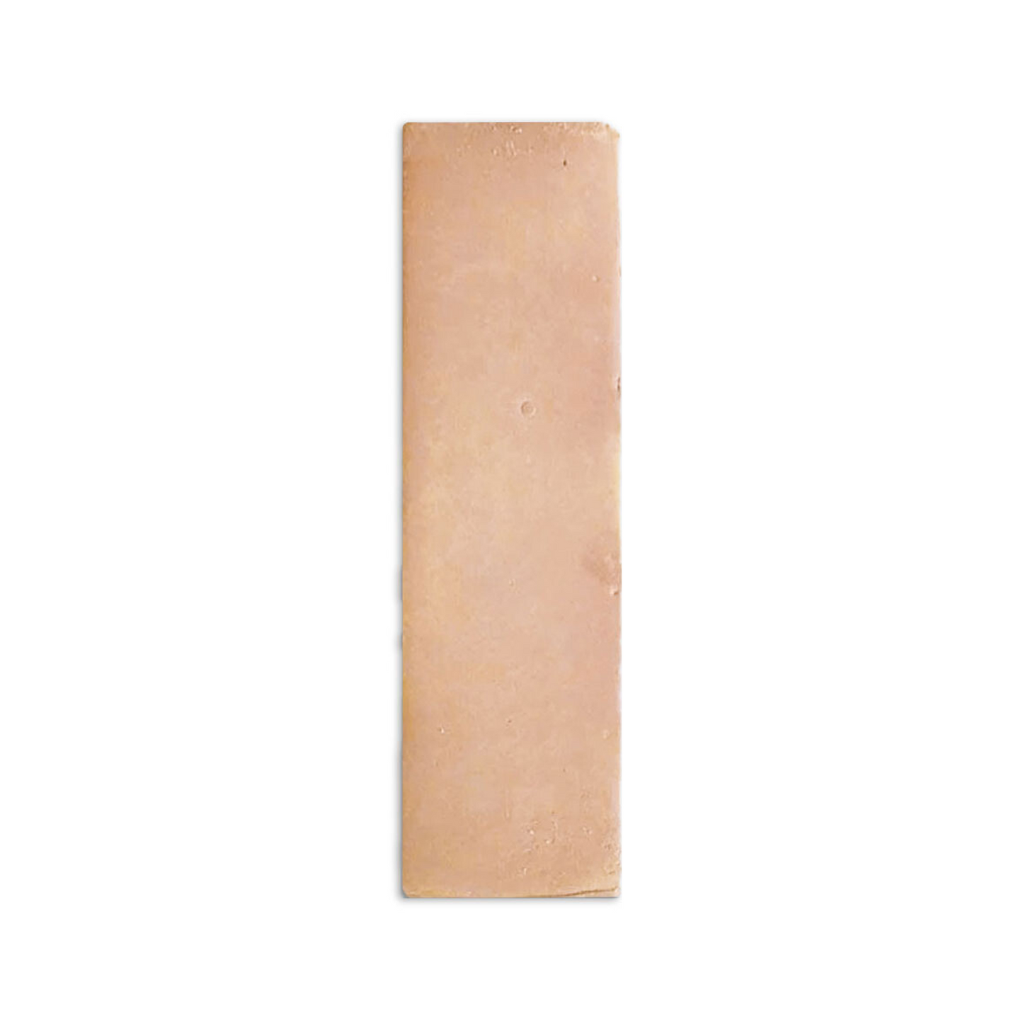 Smooth Matte Thin Brick Sample by Clay Imports in a light brown color with subtle texture and minor surface imperfections, shown vertically.