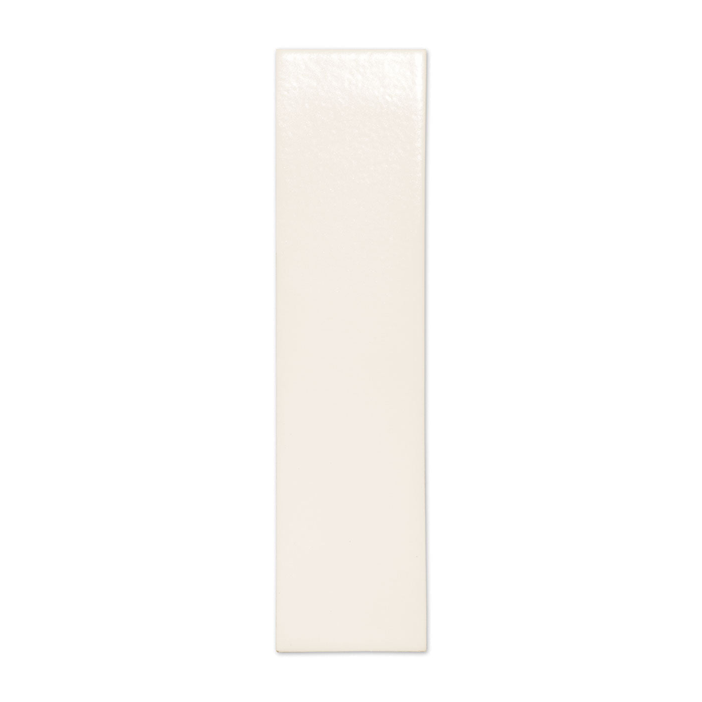 Creamy white rectangular tile sample by Clay Imports with a subtle textured finish, shown vertically.