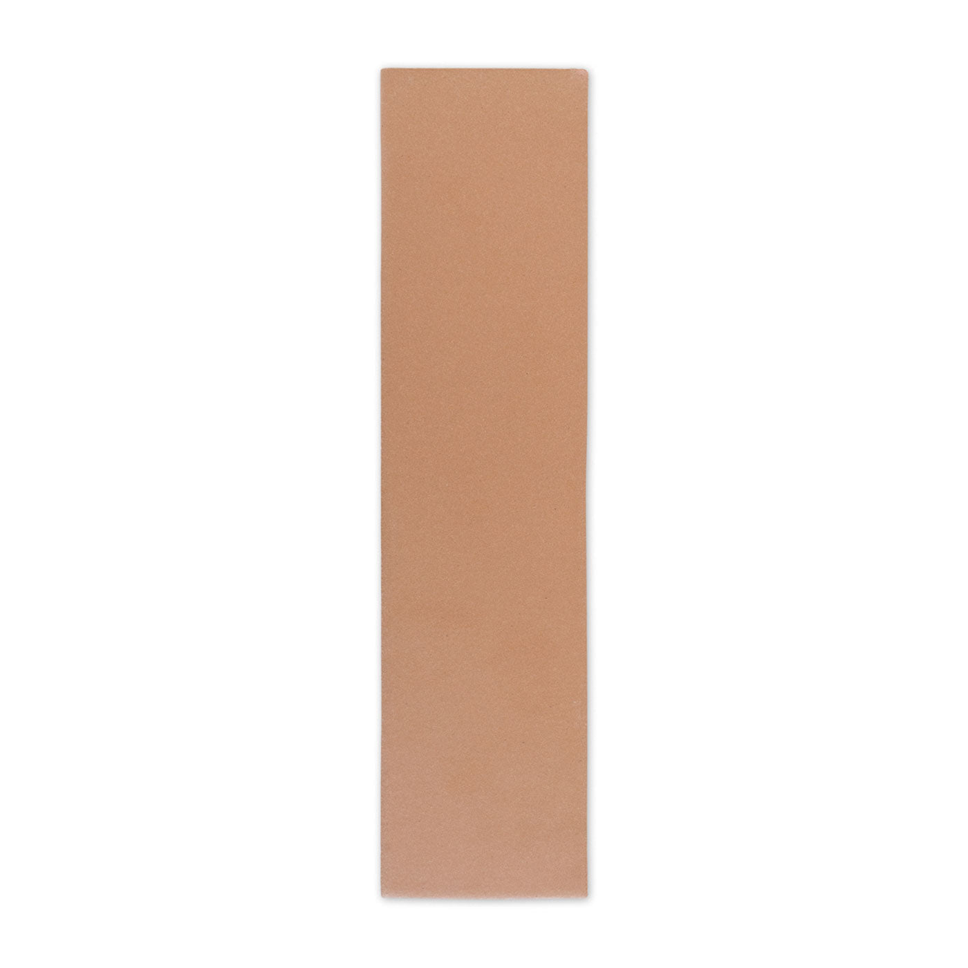 Tequila 3x12 tile sample in light brown by Clay Imports, showing a subtle matte texture.