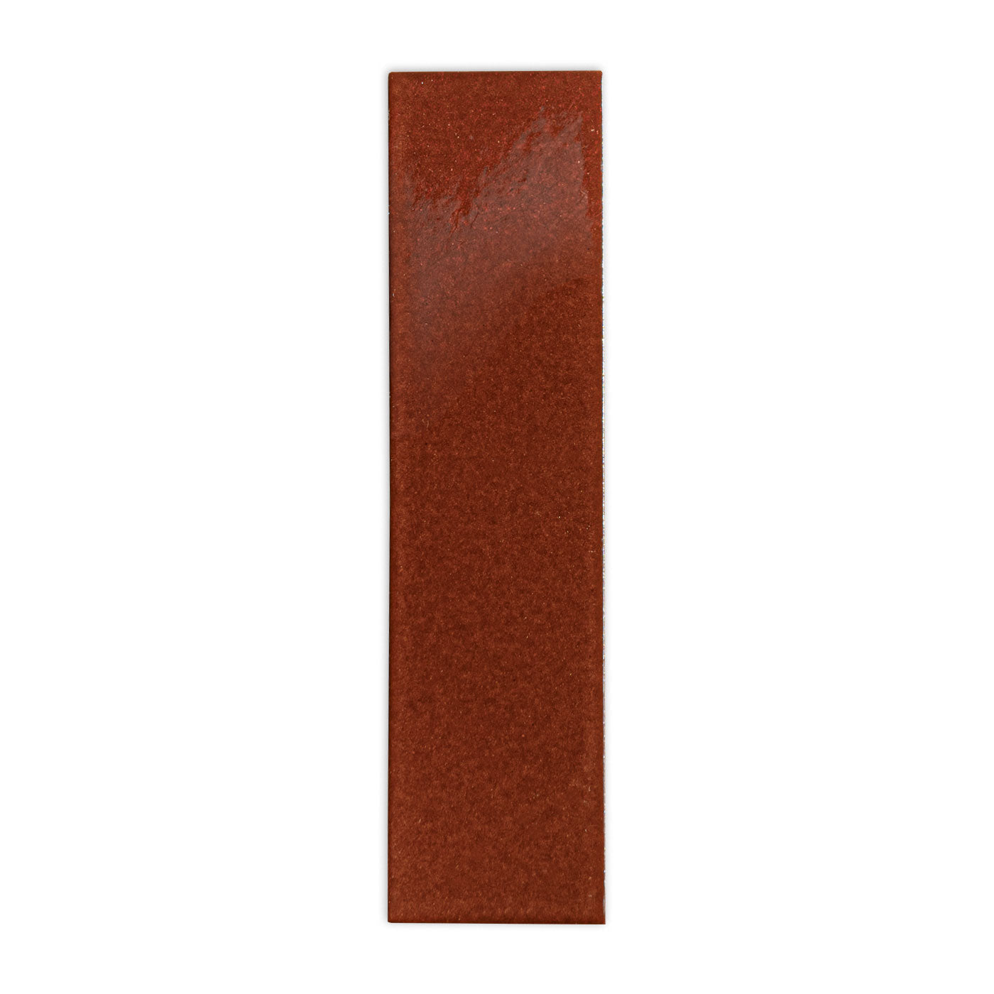 Russet brown rectangular solid tile by Clay Imports with a textured, semi-gloss finish.
