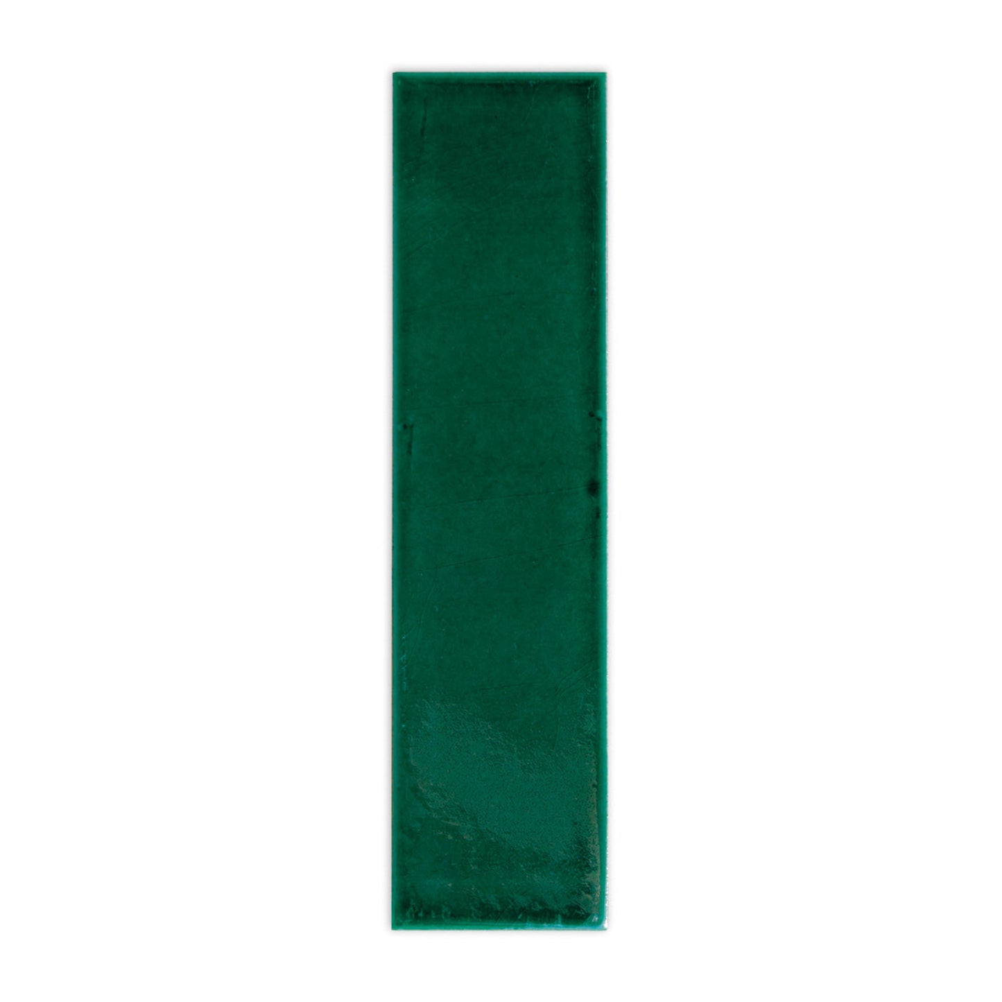 Emerald 3x12 solid tile by Clay Imports, featuring a rectangular shape and irregular glossy texture.