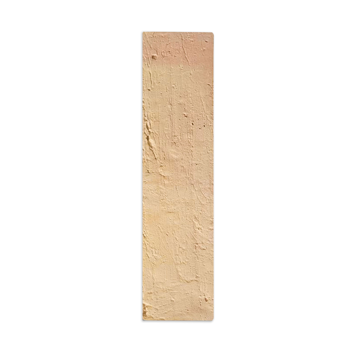 Antique Matte sample from Clay Imports, a textured beige rectangular tile with subtle pink at the top.