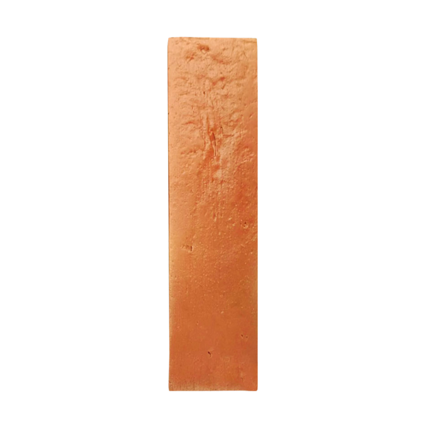Rectangular Antique Satin 3x12 tile sample from Clay Imports with a textured reddish-orange surface.
