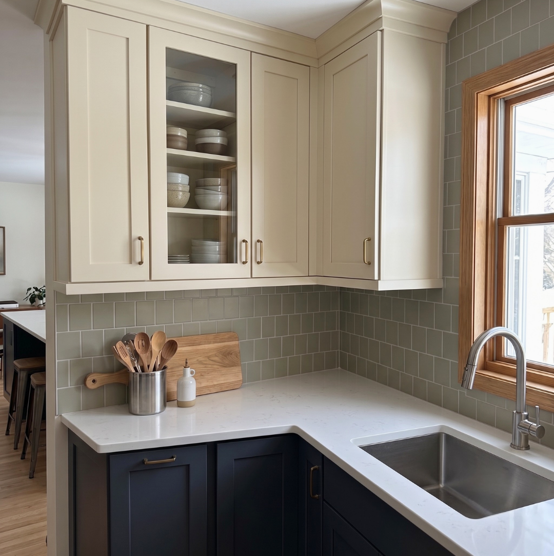 スペインタイル　カントリーデスク Espadin Sage Green Matte 4x5 Tile | Desert Fields Collection by