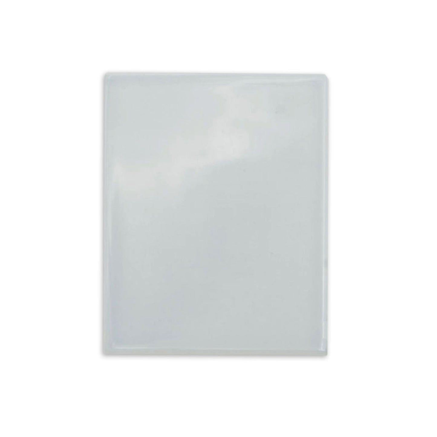 Light gray, square Playa Gloss sample tile by Clay Imports with a glossy finish, isolated on a white background.