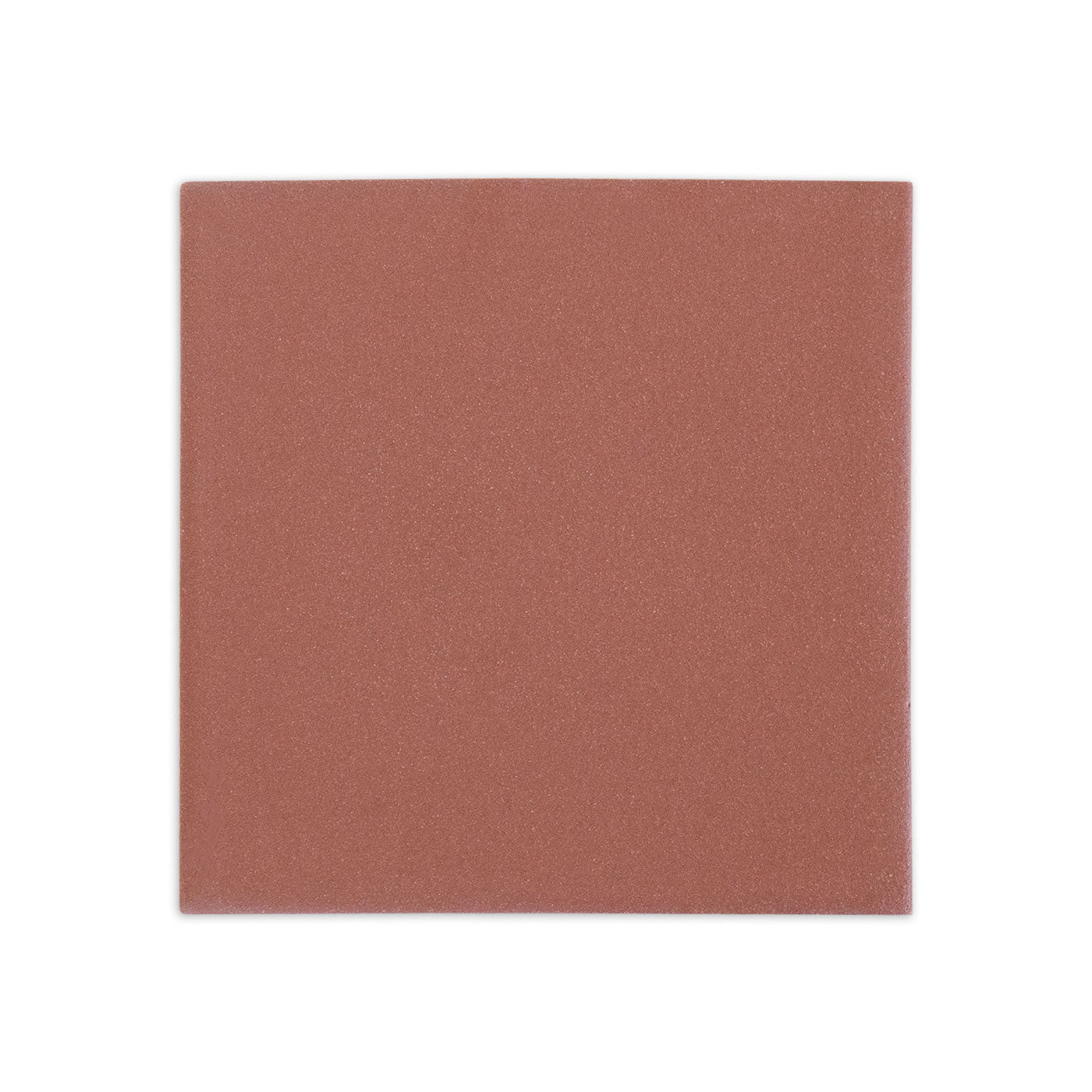 Muted terracotta square clay tile by Clay Imports with a fine granular texture.