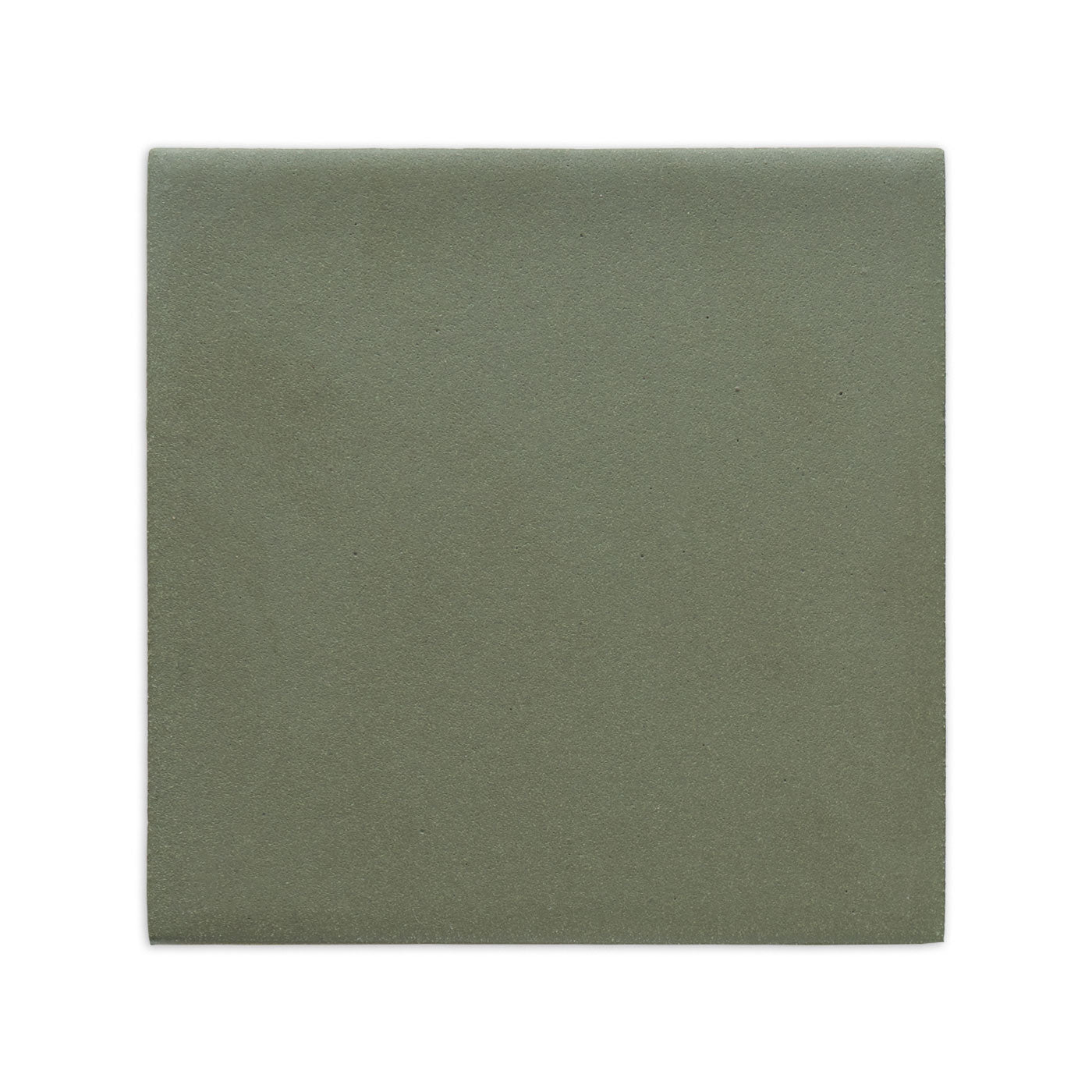 Muted green square clay tile by Clay Imports with a textured, matte finish.