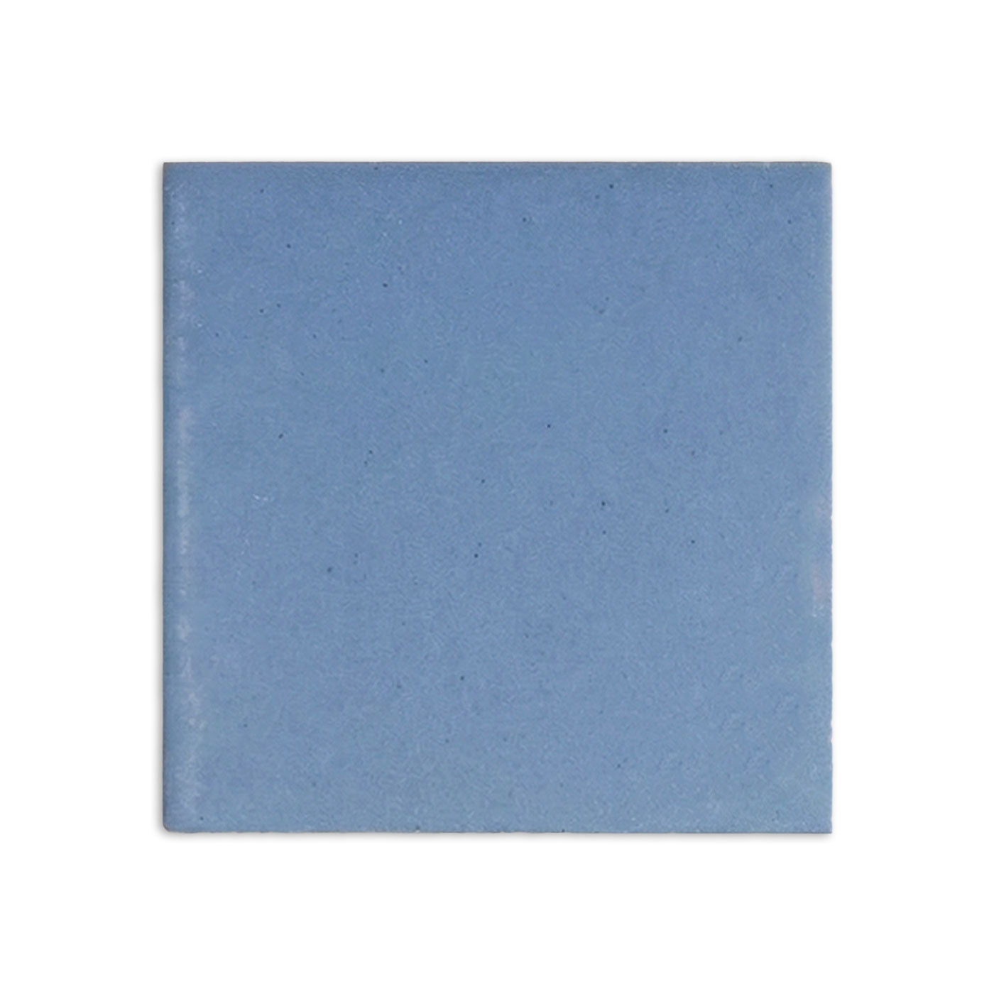 Denim blue square clay tile by Clay Imports with a matte, slightly textured finish.