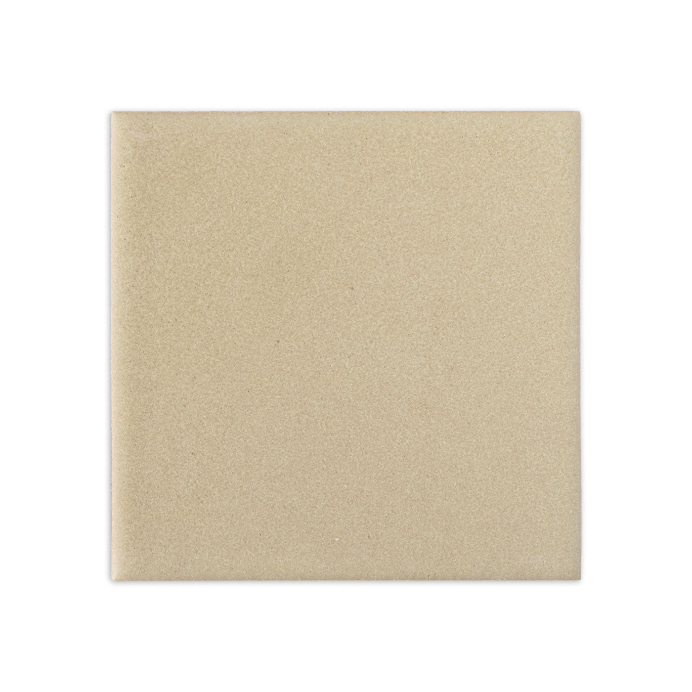 Beige 4.25x4.25 inch square fence post clay shape by Clay Imports with a fine granular texture.