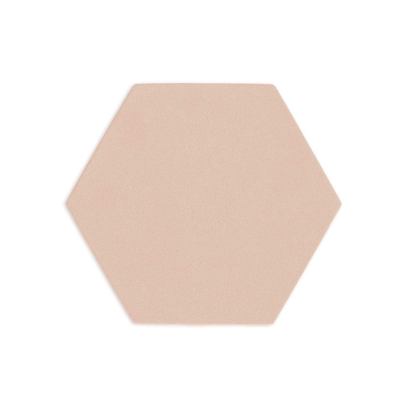 Light beige hexagon clay tile by Clay Imports with a matte, slightly textured surface.