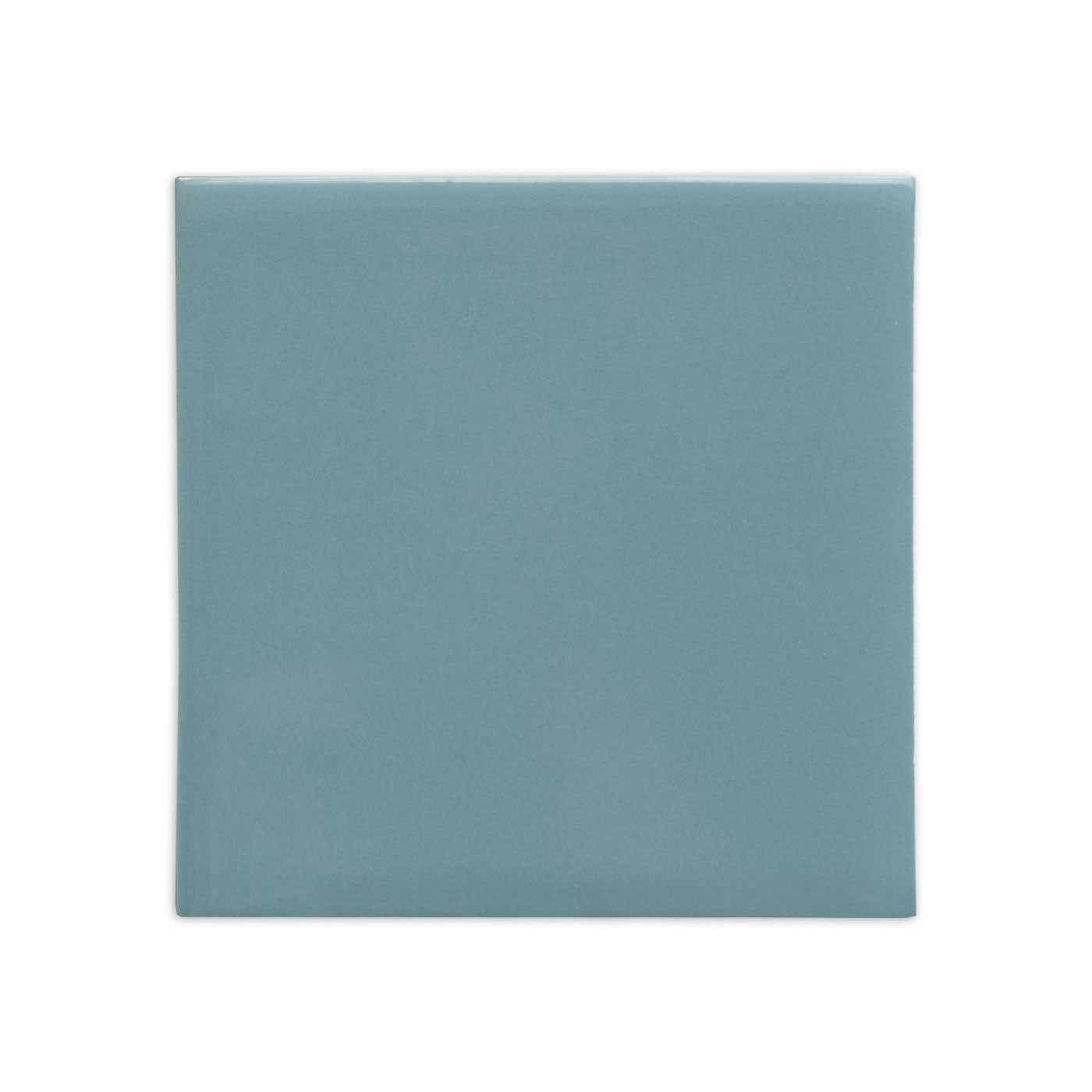 Blue-green glossy solid tile by Clay Imports with a smooth, uniform surface.