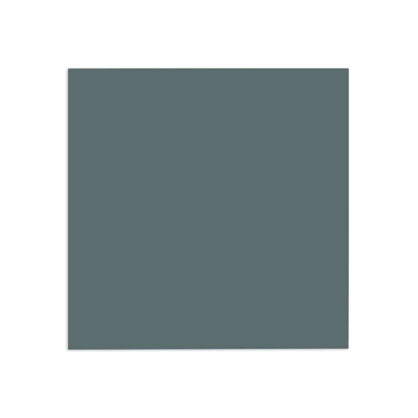 Dark gray-green square tile sample by Clay Imports with a flat, solid surface.