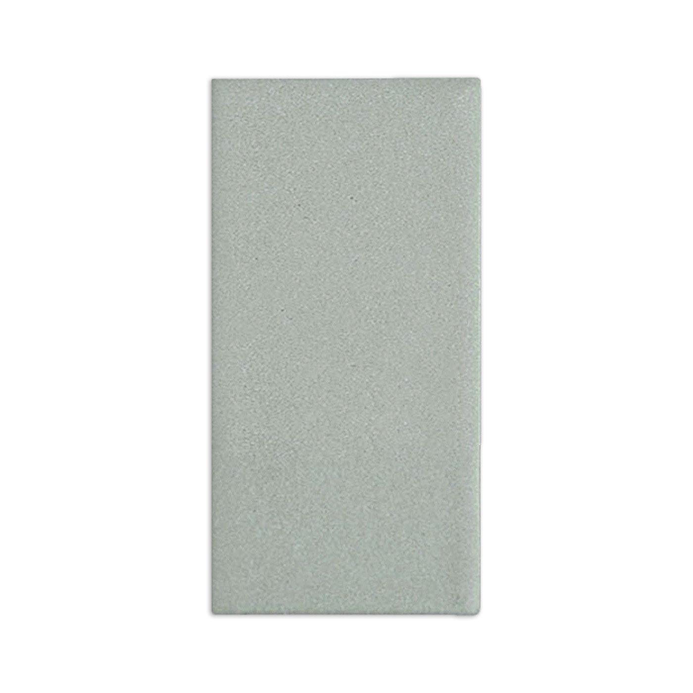 Agave 4x8 tile sample by Clay Imports, greenish-grey and rectangular with a matte, textured surface.