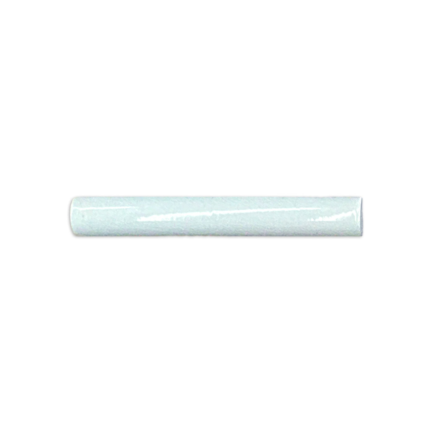 Pencil Liner Rain Crackle tile by Clay Imports, a light blue-green glazed tile with a crackled texture.