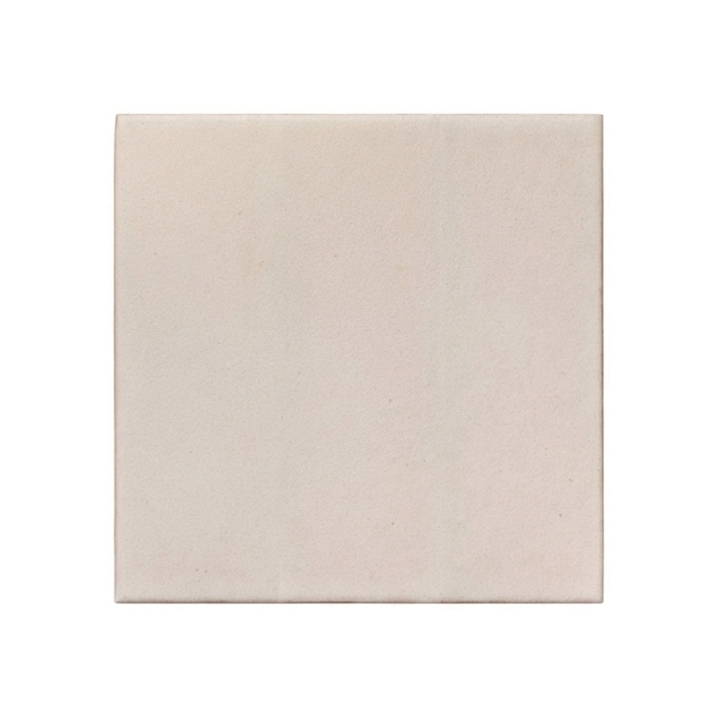 Pearl white square sample tile by Clay Imports with a fine, matte texture, isolated on a white background.