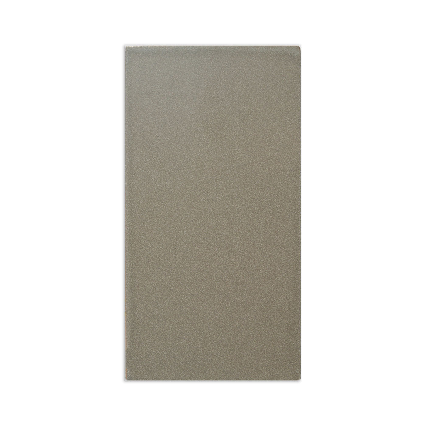 Solid Gallo sample by Clay Imports, a rectangular, grayish-brown piece with a finely textured, matte surface.