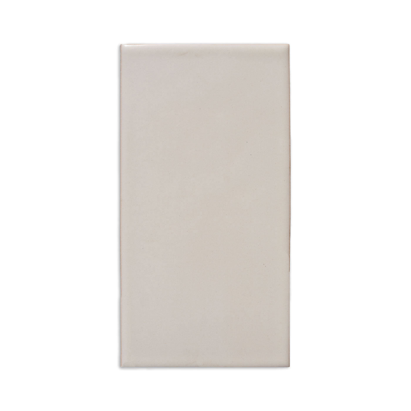 Rectangular light beige sample tile by Clay Imports, featuring a solid smooth finish on a white background.