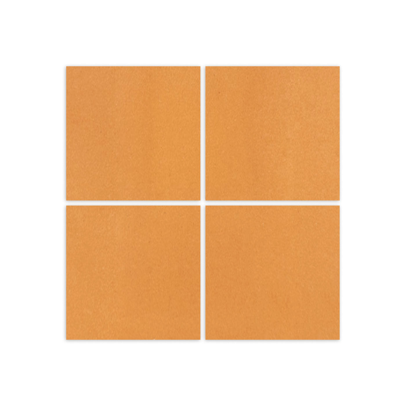 Mandarin clay tiles by Clay Imports, arranged in a grid with a subtle textured finish on a white background.