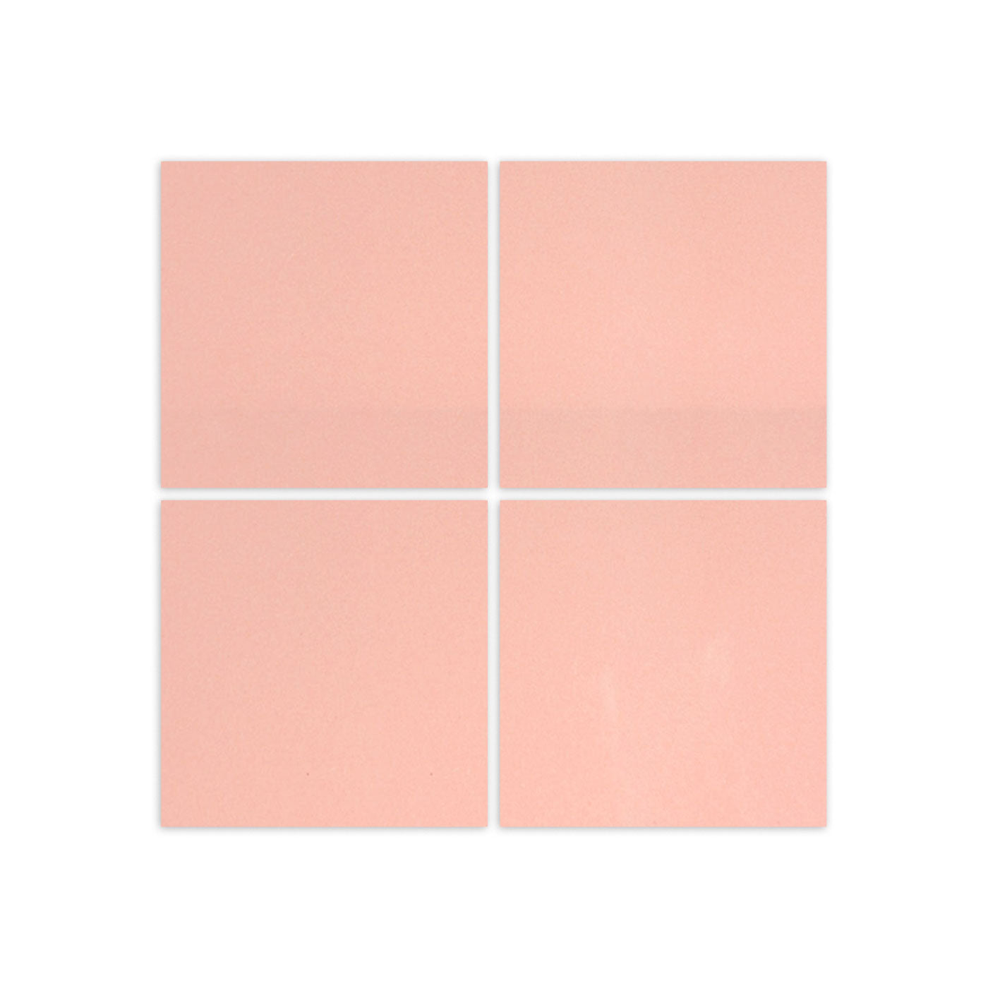 Peony pink square clay tiles by Clay Imports, arranged in a 2x2 grid with subtle texture.