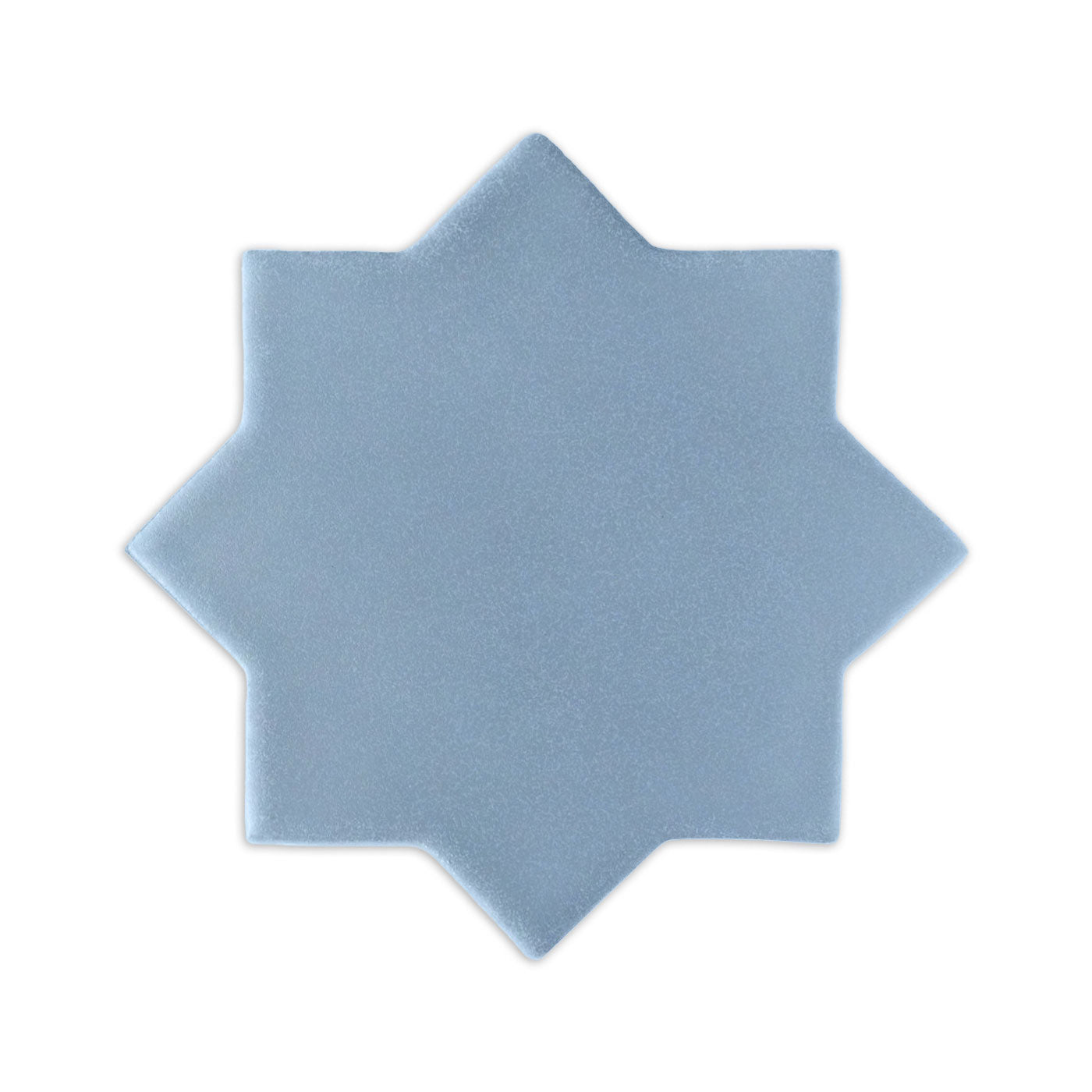 Blue Agate Star & Cross clay tile by Clay Imports, with a matte finish.