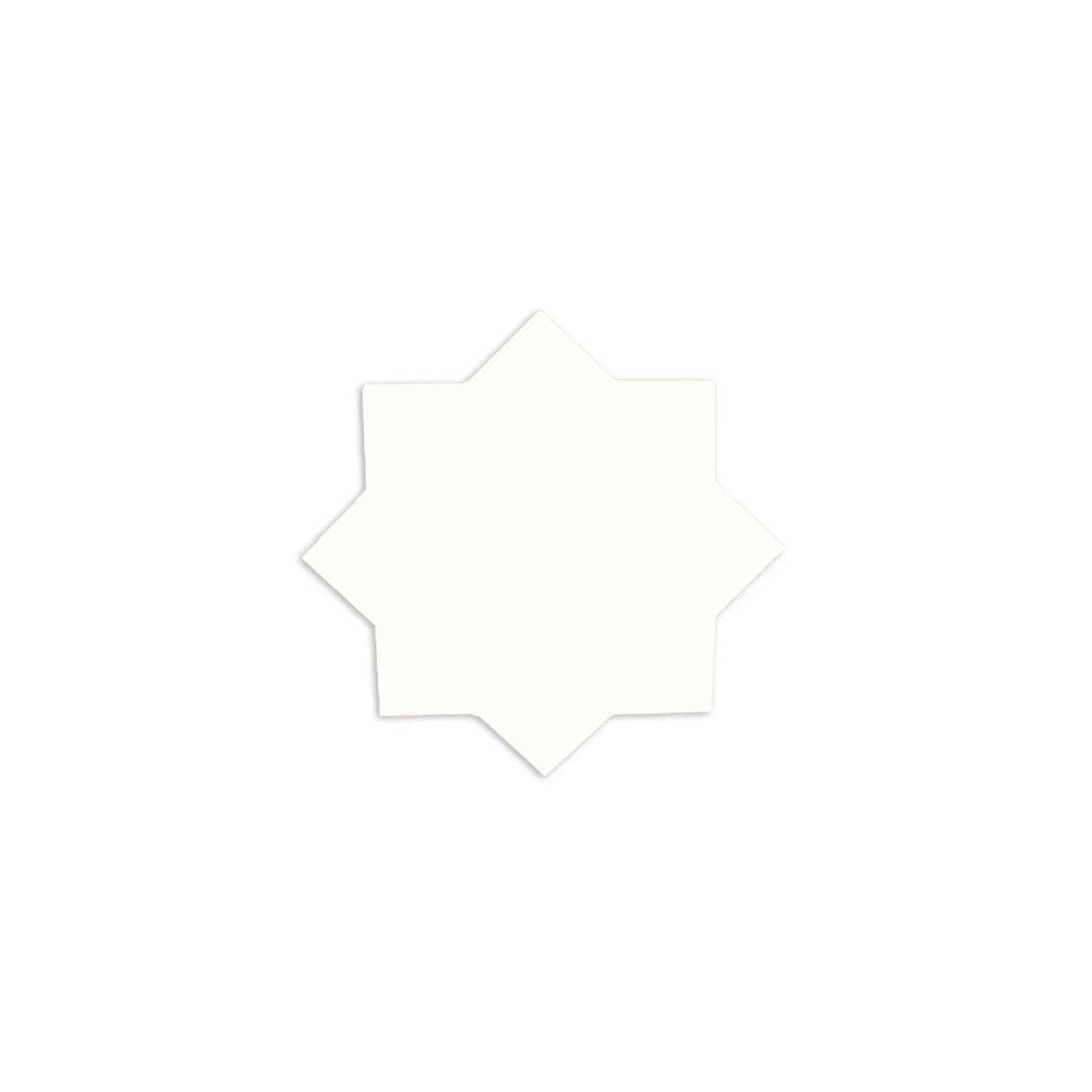 Off-white eight-point star-shaped object by Clay Imports, casting a subtle shadow.