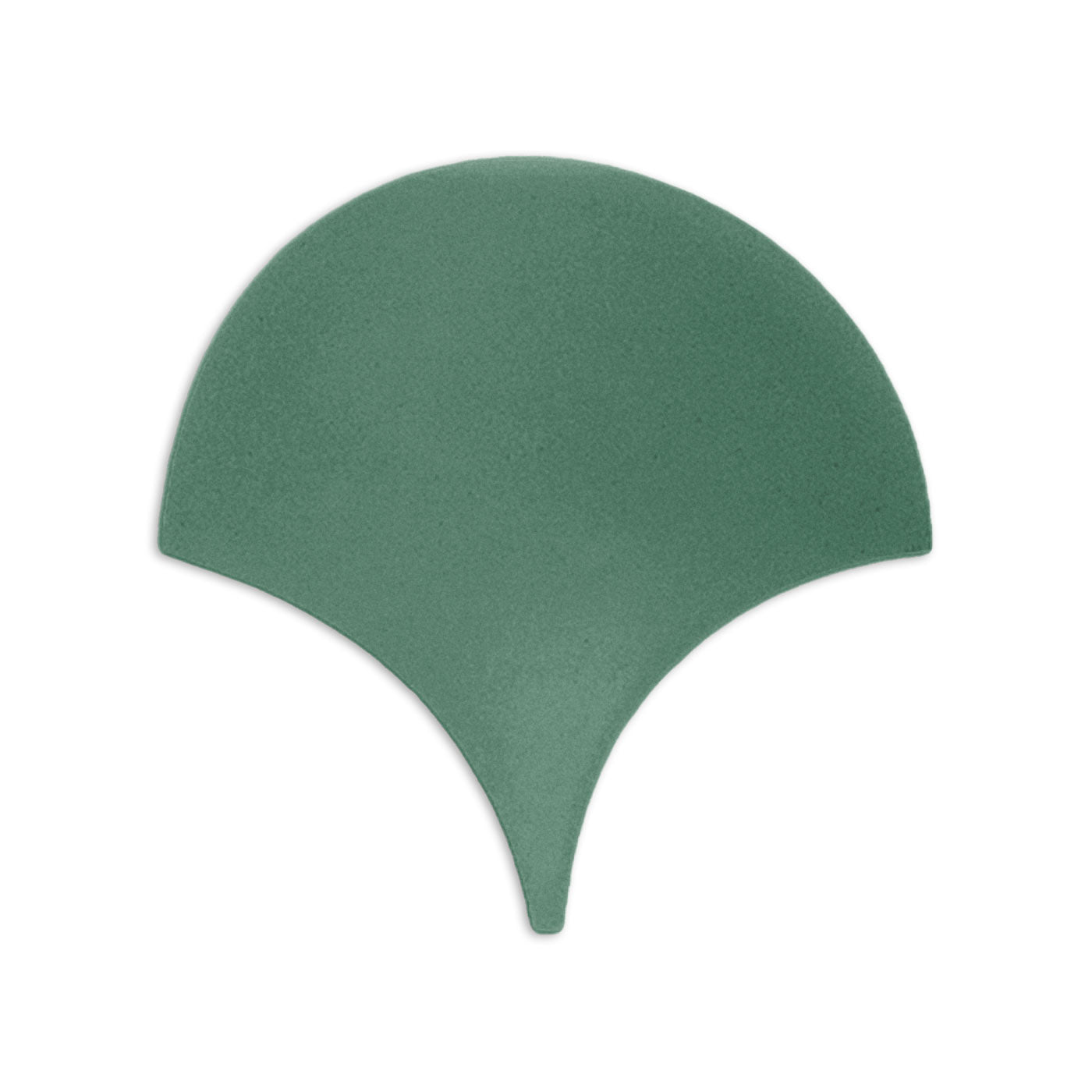 Green Abanico clay tile by Clay Imports, solid colored with a matte texture.