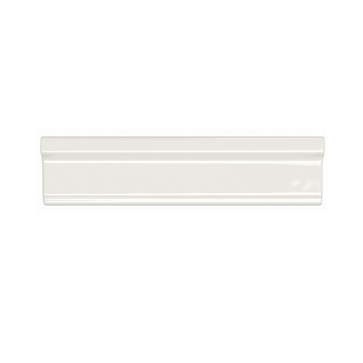 Fossil chair rail liner by Clay Imports with a smooth, slightly glossy finish and a rounded, raised profile.