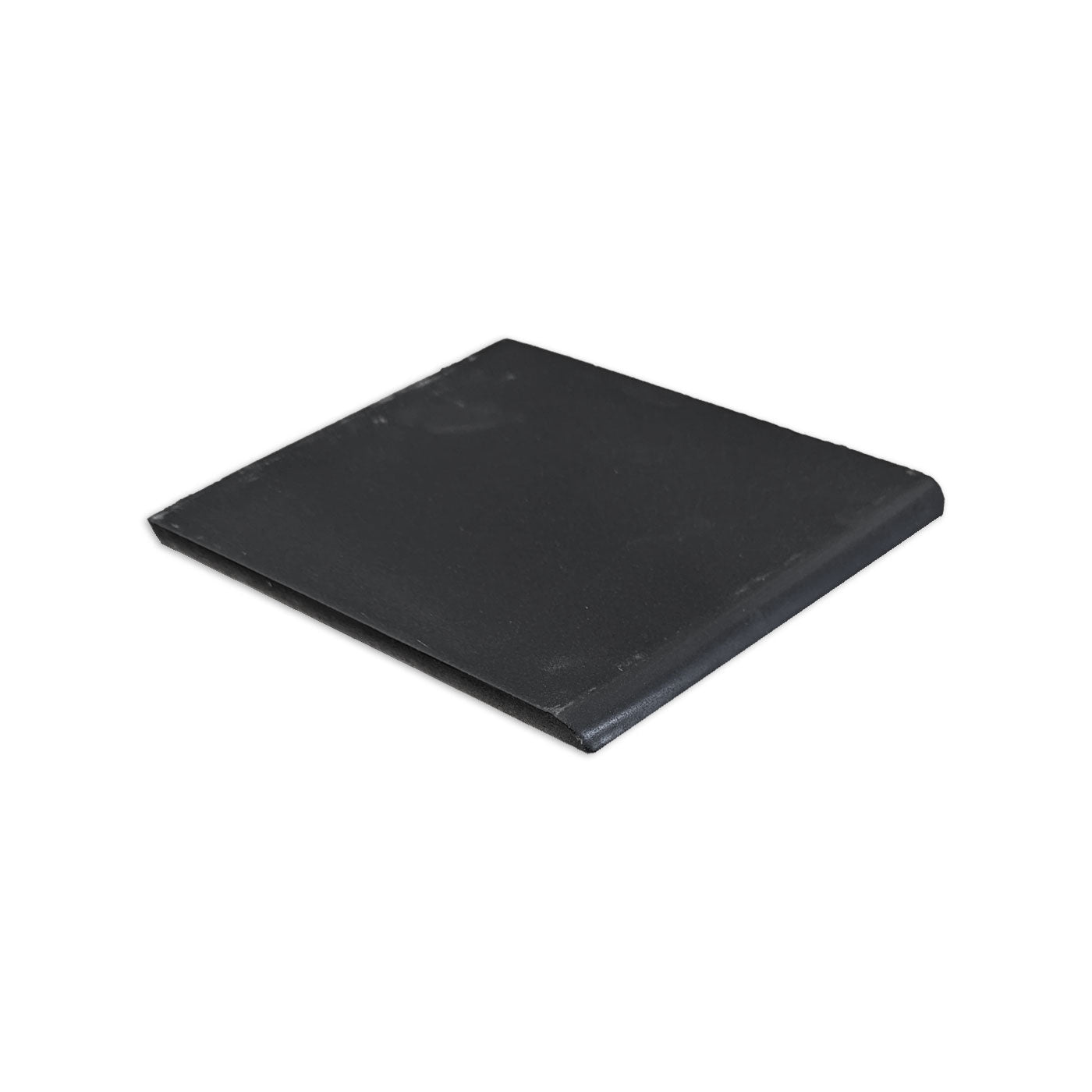 Single Bullnose Black Suede Matte Tile 6x6