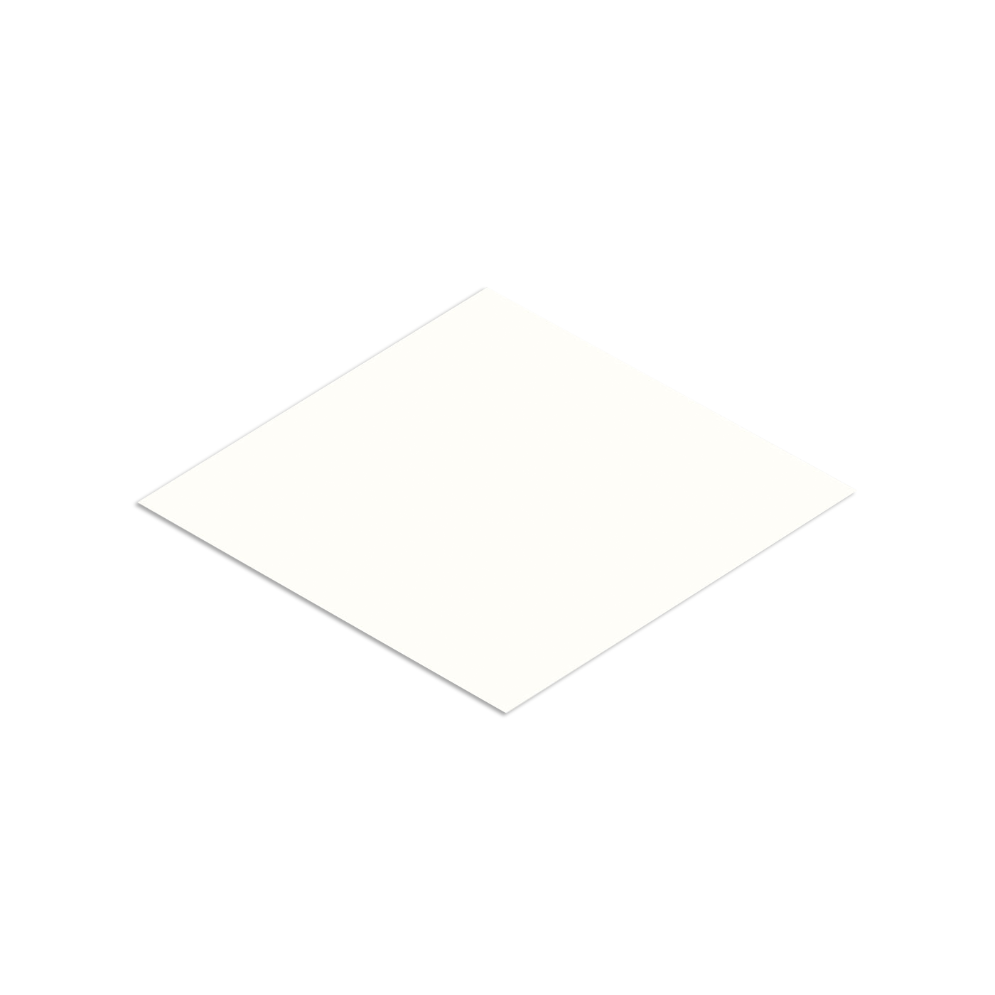 Off-white diamond-shaped sample tile from Clay Imports in an angled view with a subtle shadow.