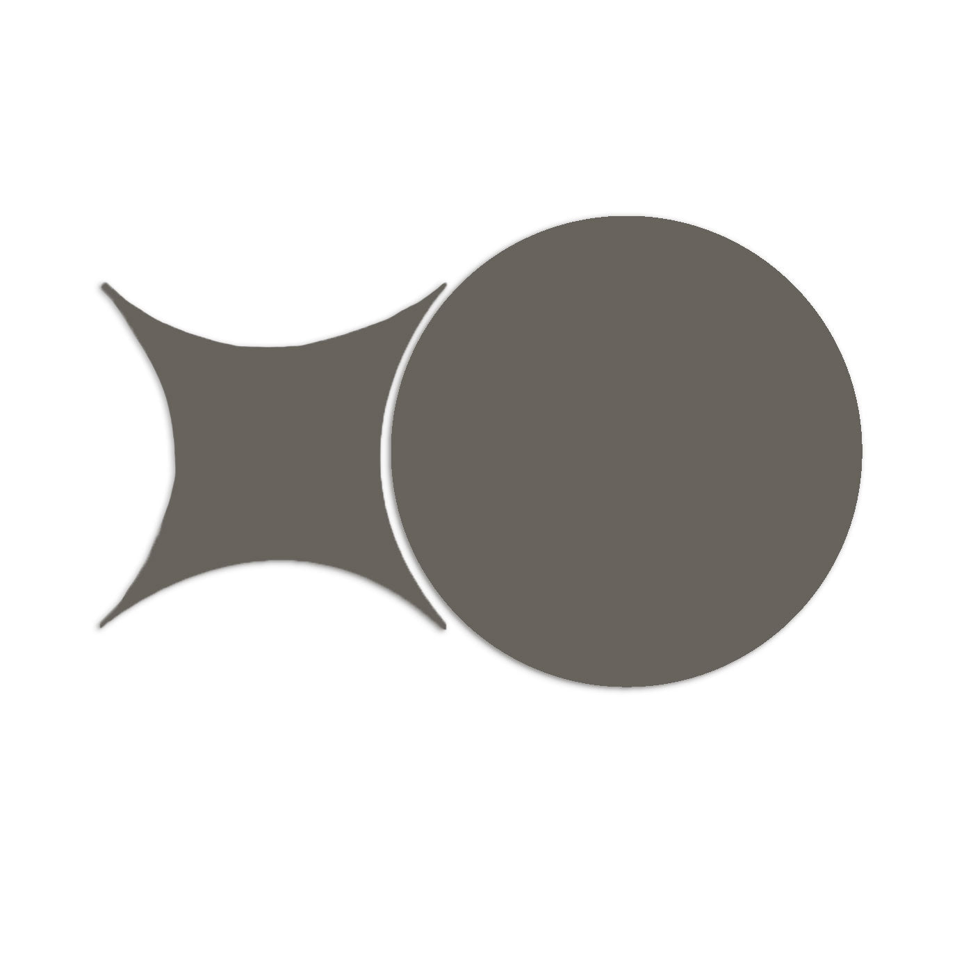 Gallo Green Rombo and Circle design by Clay Imports, featuring a star-like shape and a solid circle.