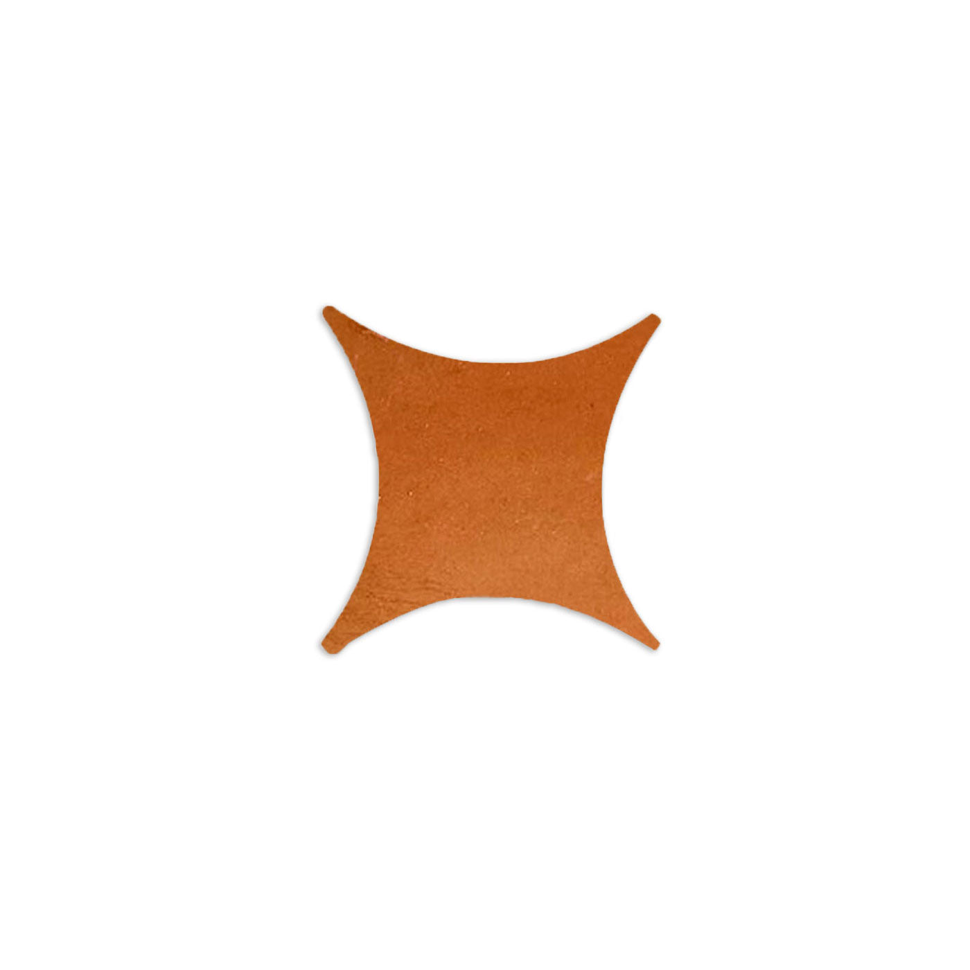 Terracotta-orange Rombo tile by Clay Imports with a distinct hourglass shape and matte, textured finish.