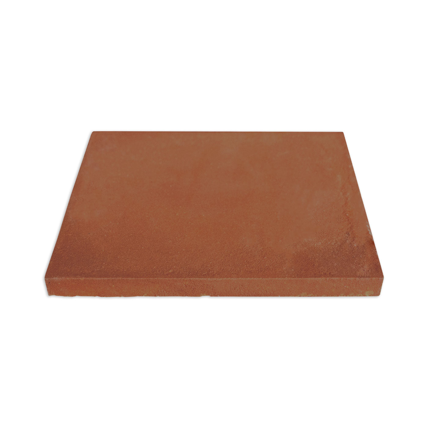Reddish-brown Cotto tile by Clay Imports with a matte, textured finish, shown from a low angle.