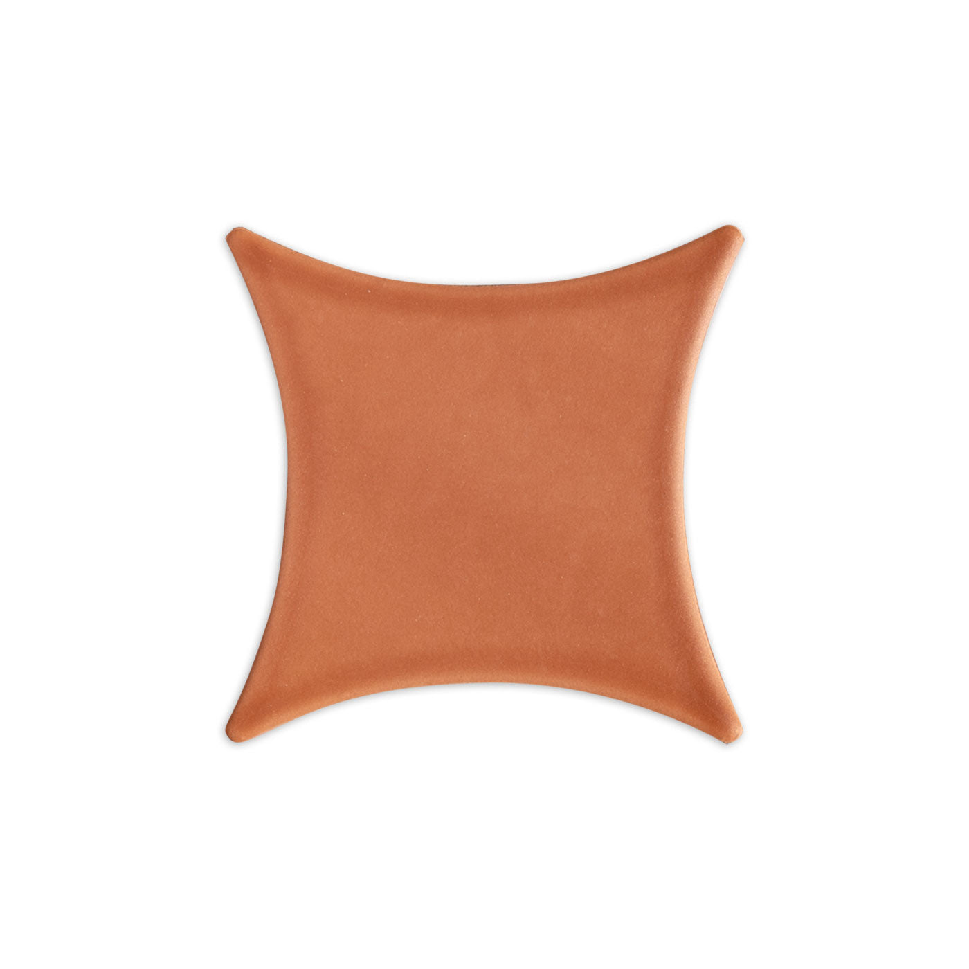 Rust Rombo sample tile by Clay Imports, a geometric tile with concave sides.