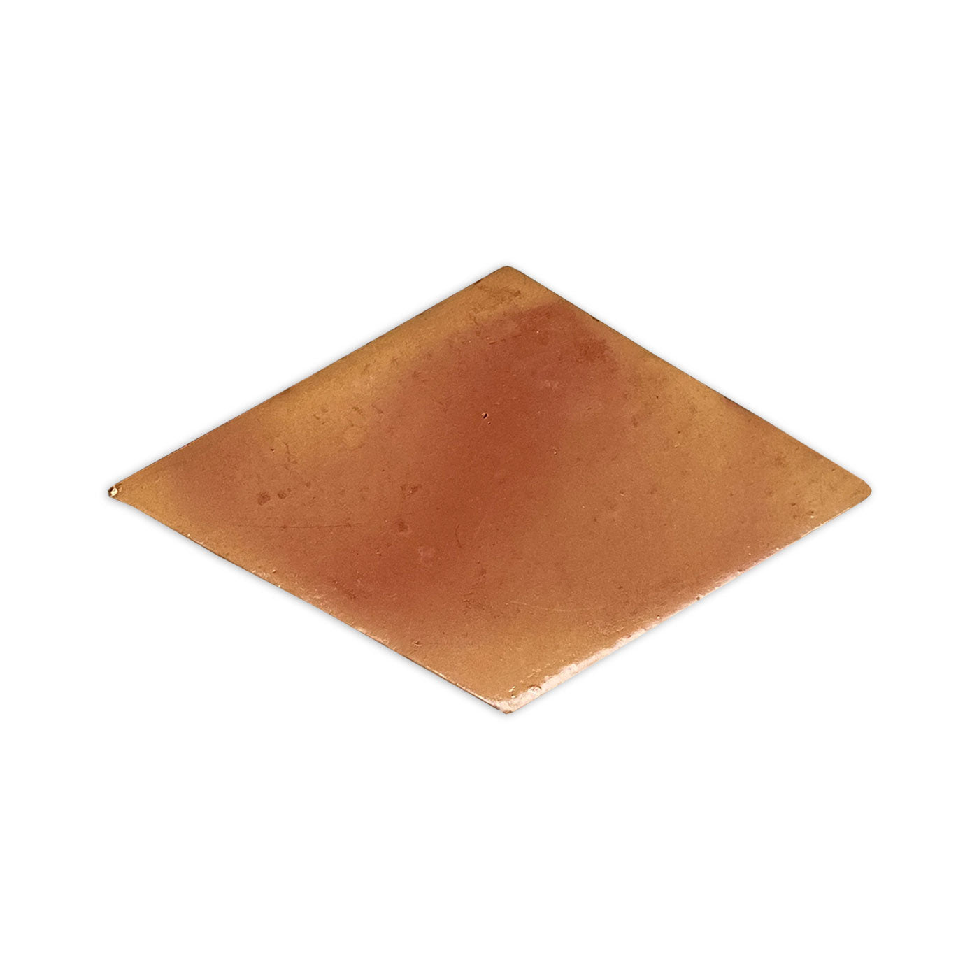Reddish-brown diamond smooth gloss sample by Clay Imports, viewed at an angle.