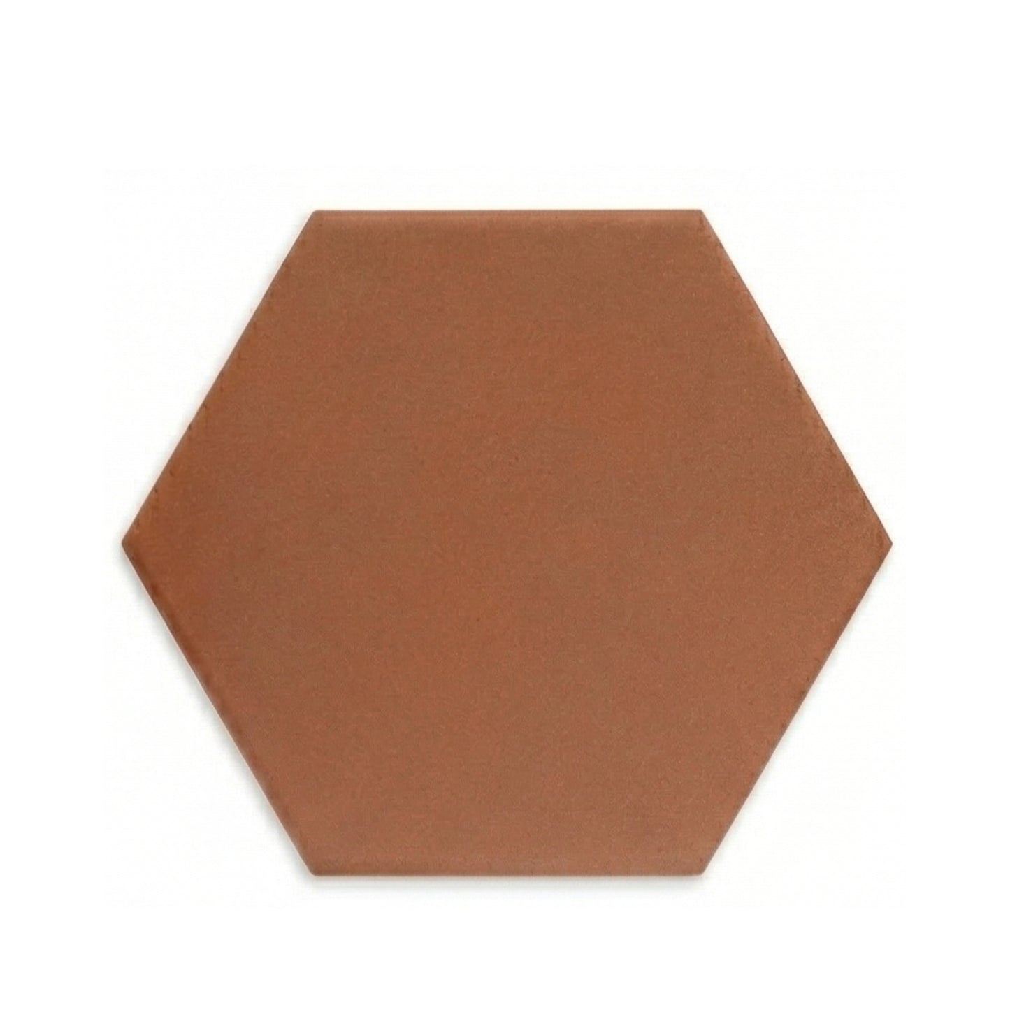 Mamey hexagon clay tile by Clay Imports with a subtle textured surface on a white background.