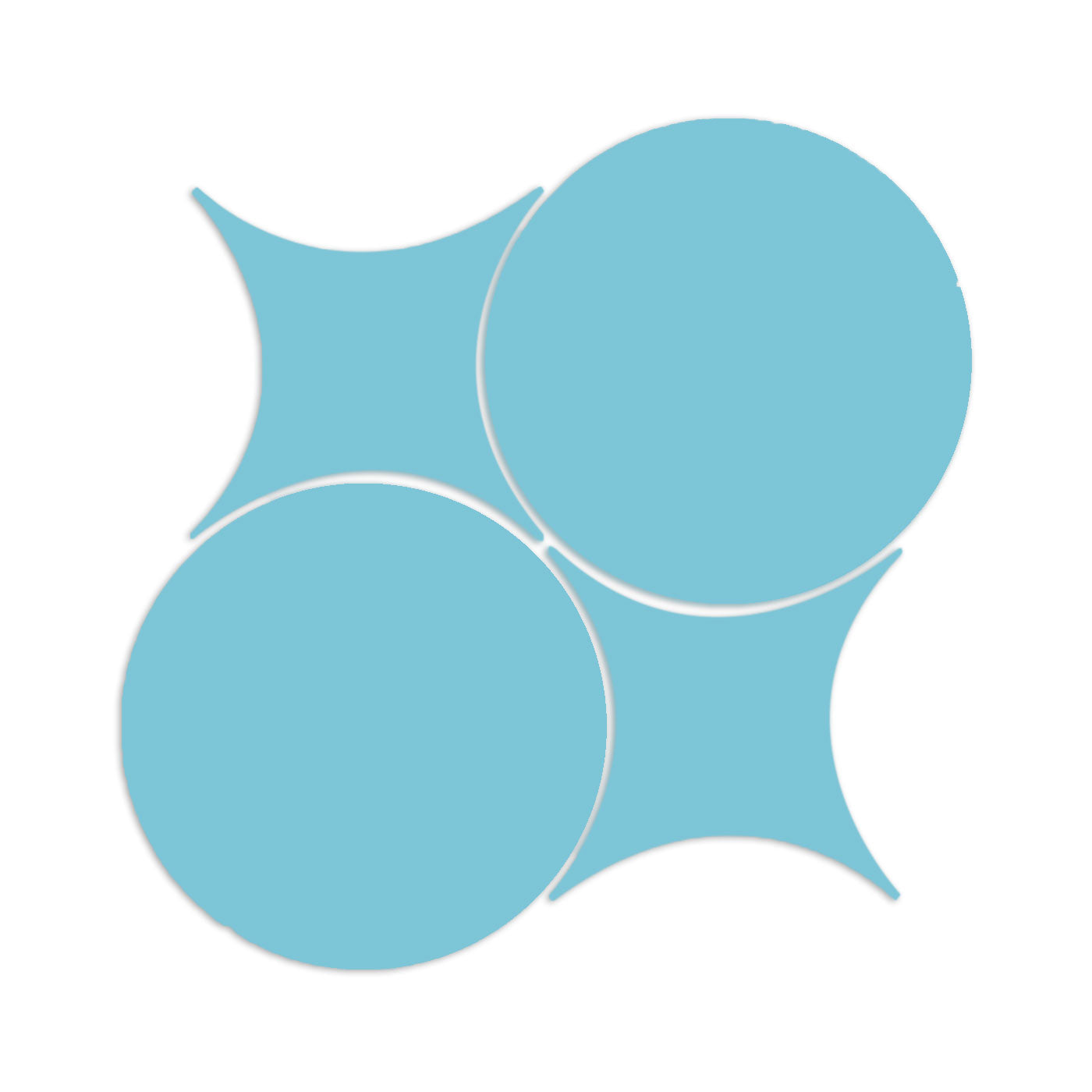 Rombo & Circle Aqua Crackle 8